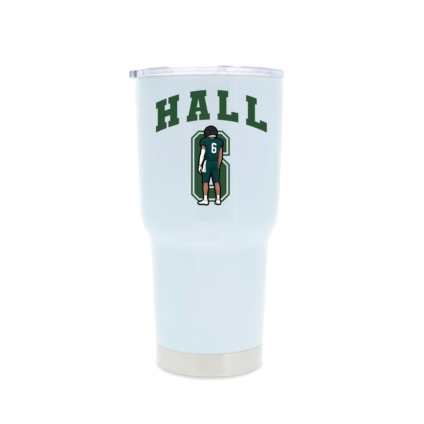 30oz Stainless Steel Tumbler — Number in White