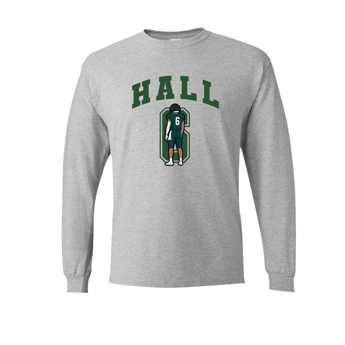 Long Sleeve Tee — Number in Grey