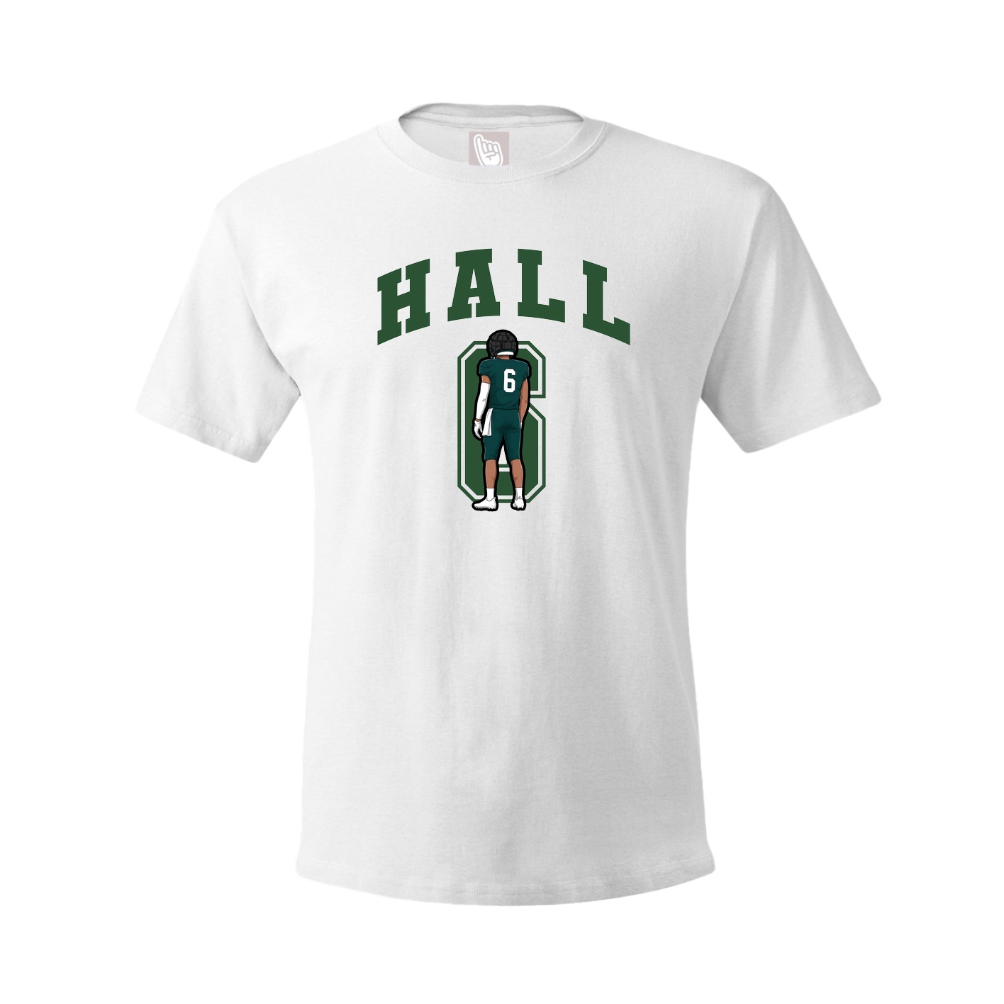 Youth Tee — Number in White