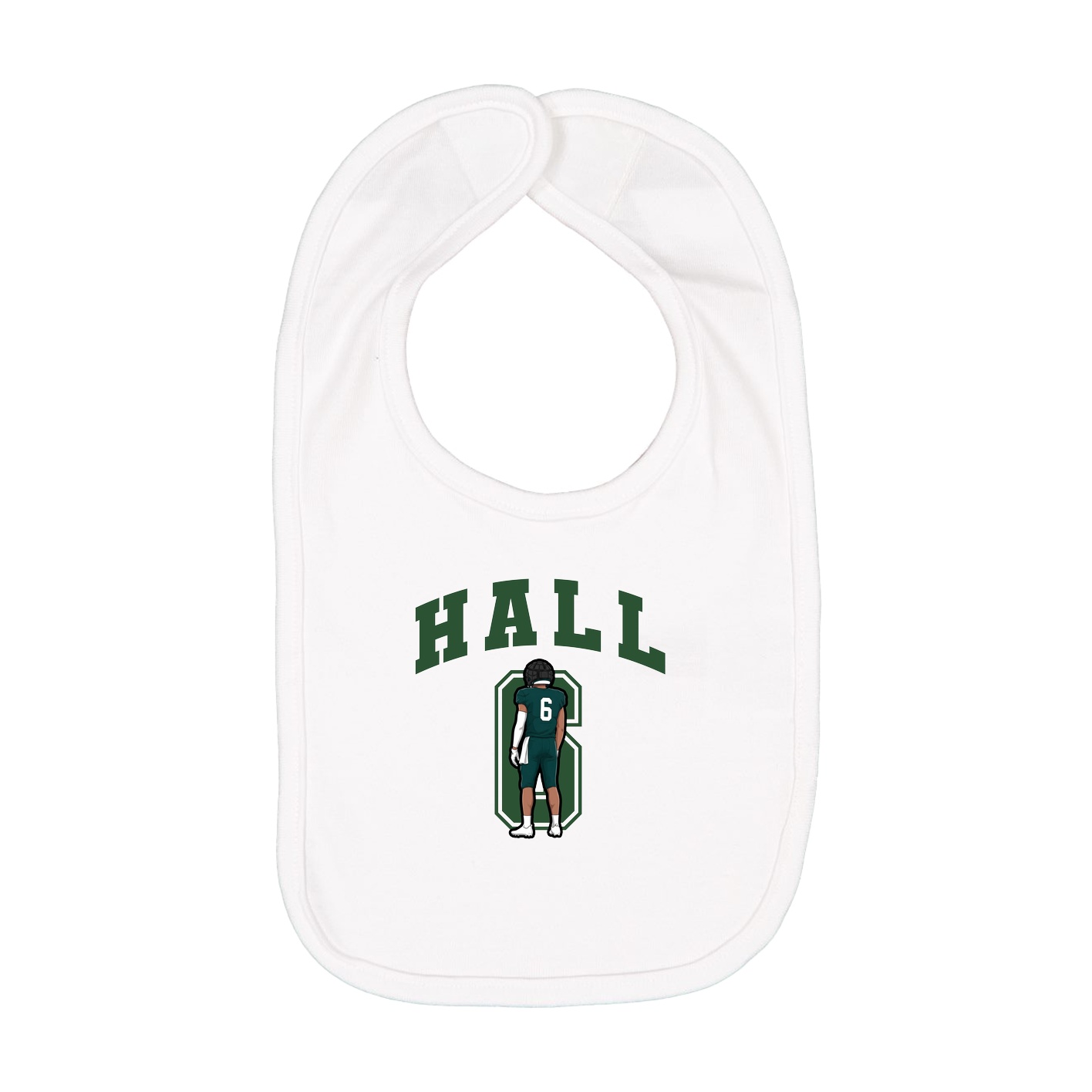 Infant Bib — Number in White
