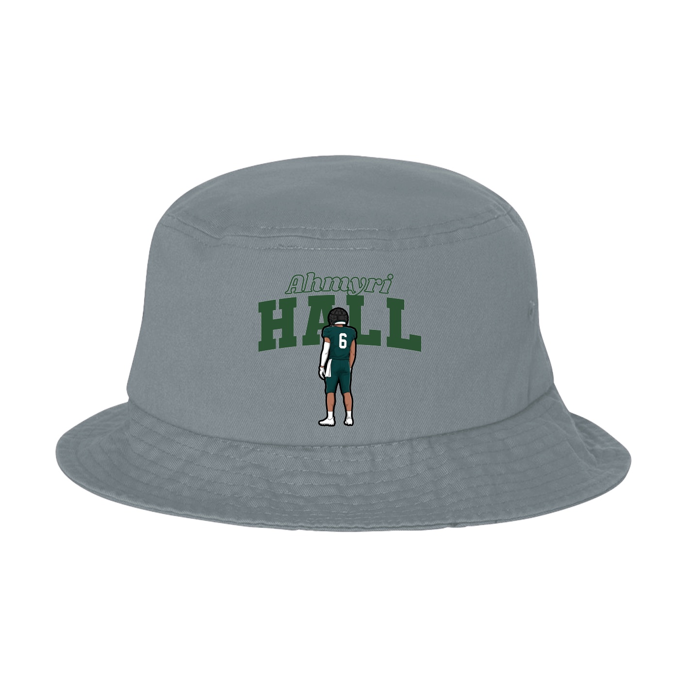 Bucket Cap — Name Arch in Grey