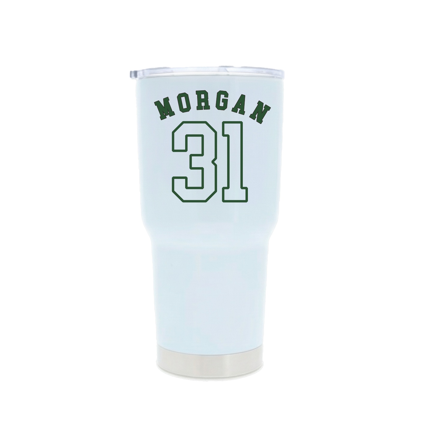 30oz Stainless Steel Tumbler — Shirsey Arch in White