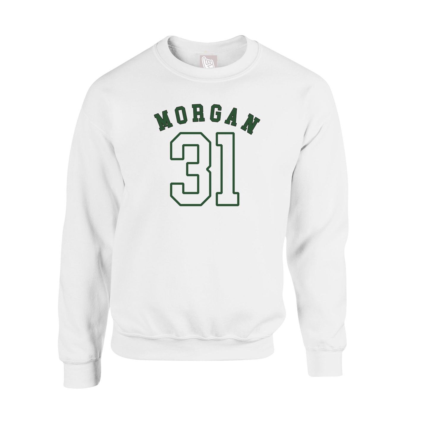 Fleece Crew — Shirsey Arch in White