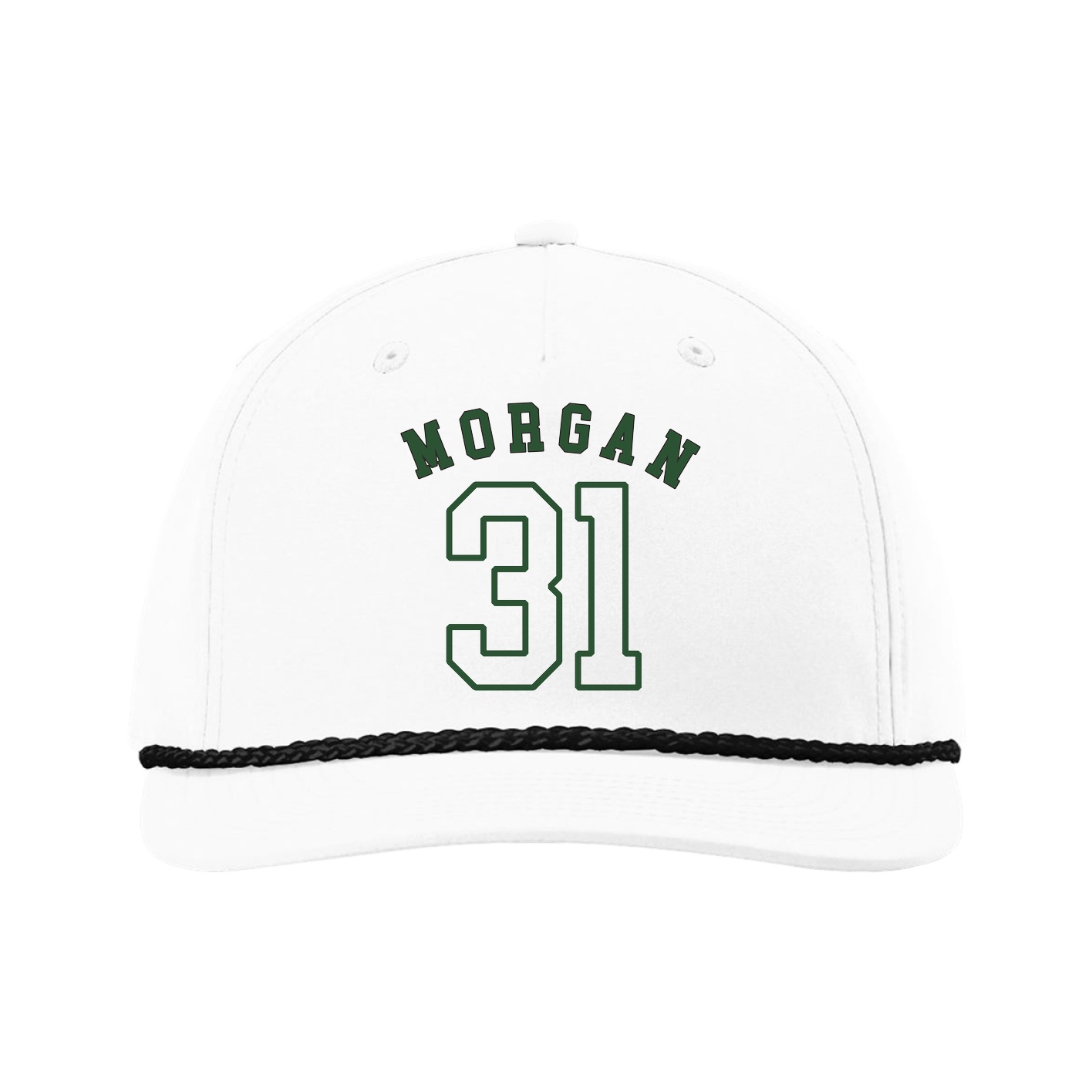 Five-Panel Classic Rope Cap — Shirsey Arch in White