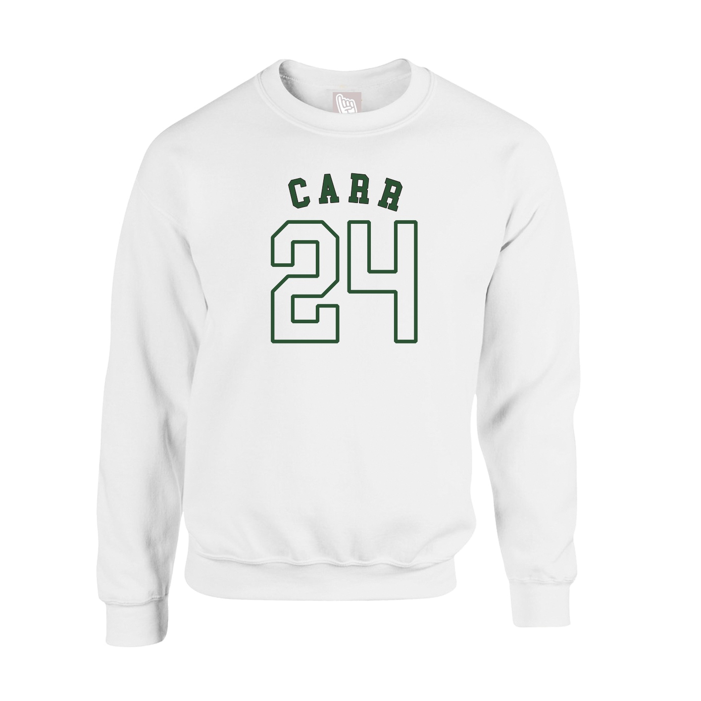 Fleece Crew — Shirsey Arch in White