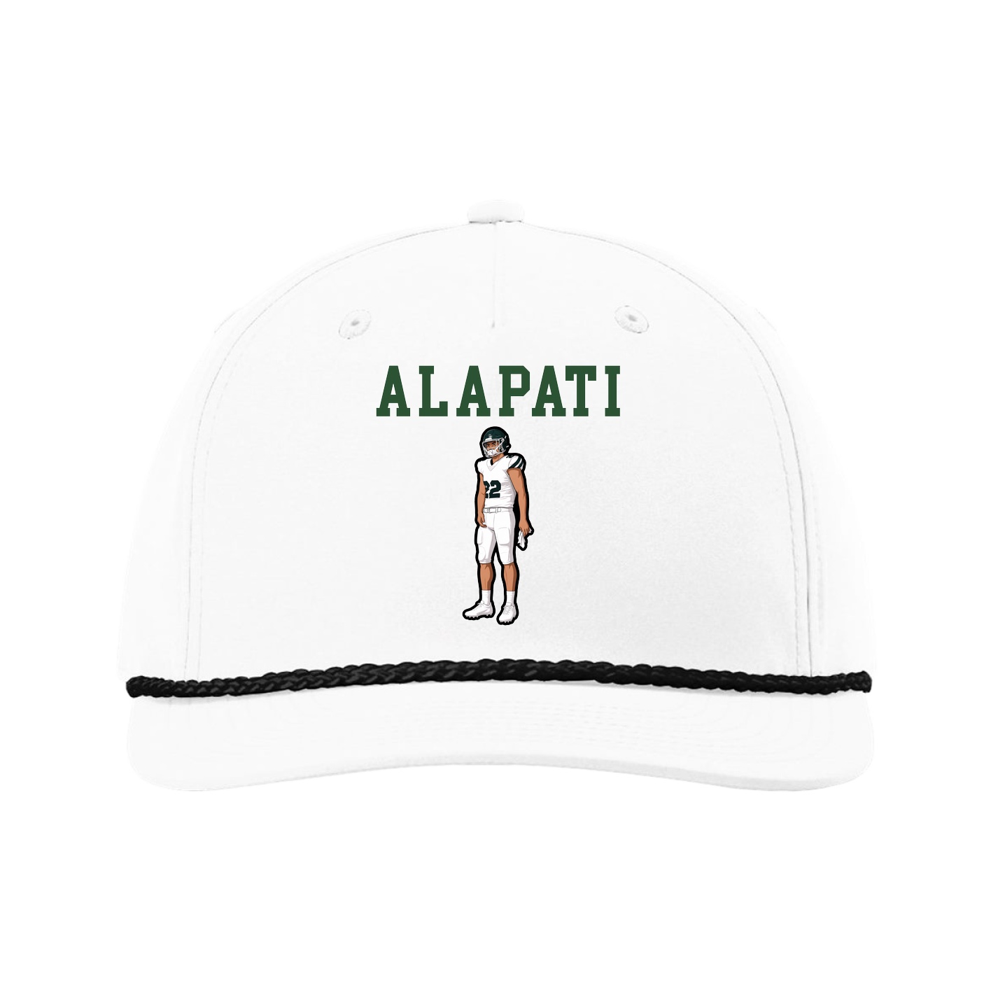 Five-Panel Classic Rope Cap — Shirsey in White