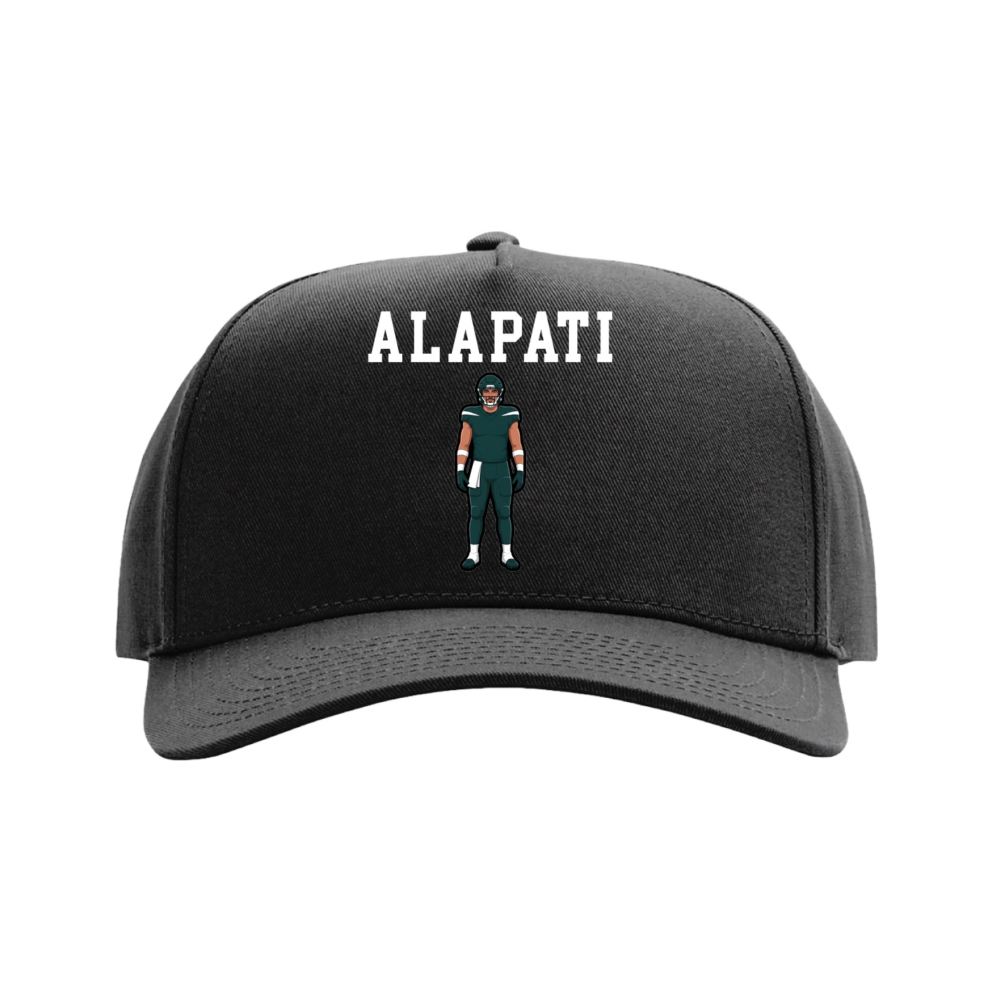 Full Fabric Five-Panel Champ Cap — Shirsey in Black
