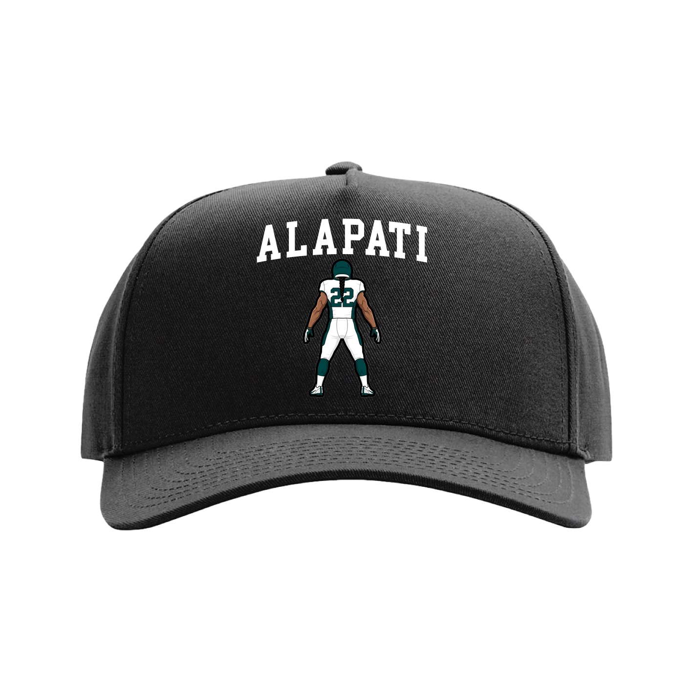 Full Fabric Five-Panel Champ Cap — Shirsey in Black