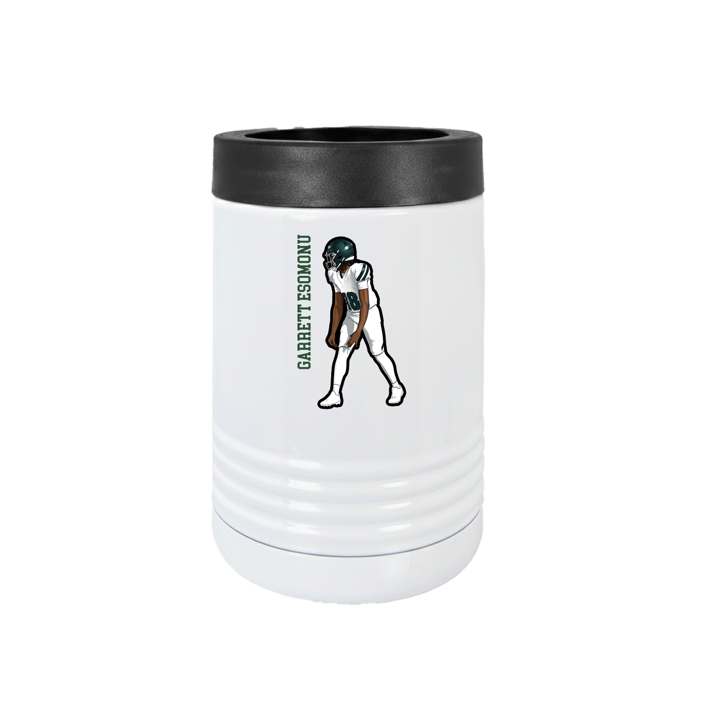 Beverage Holder — Name Vertical in White