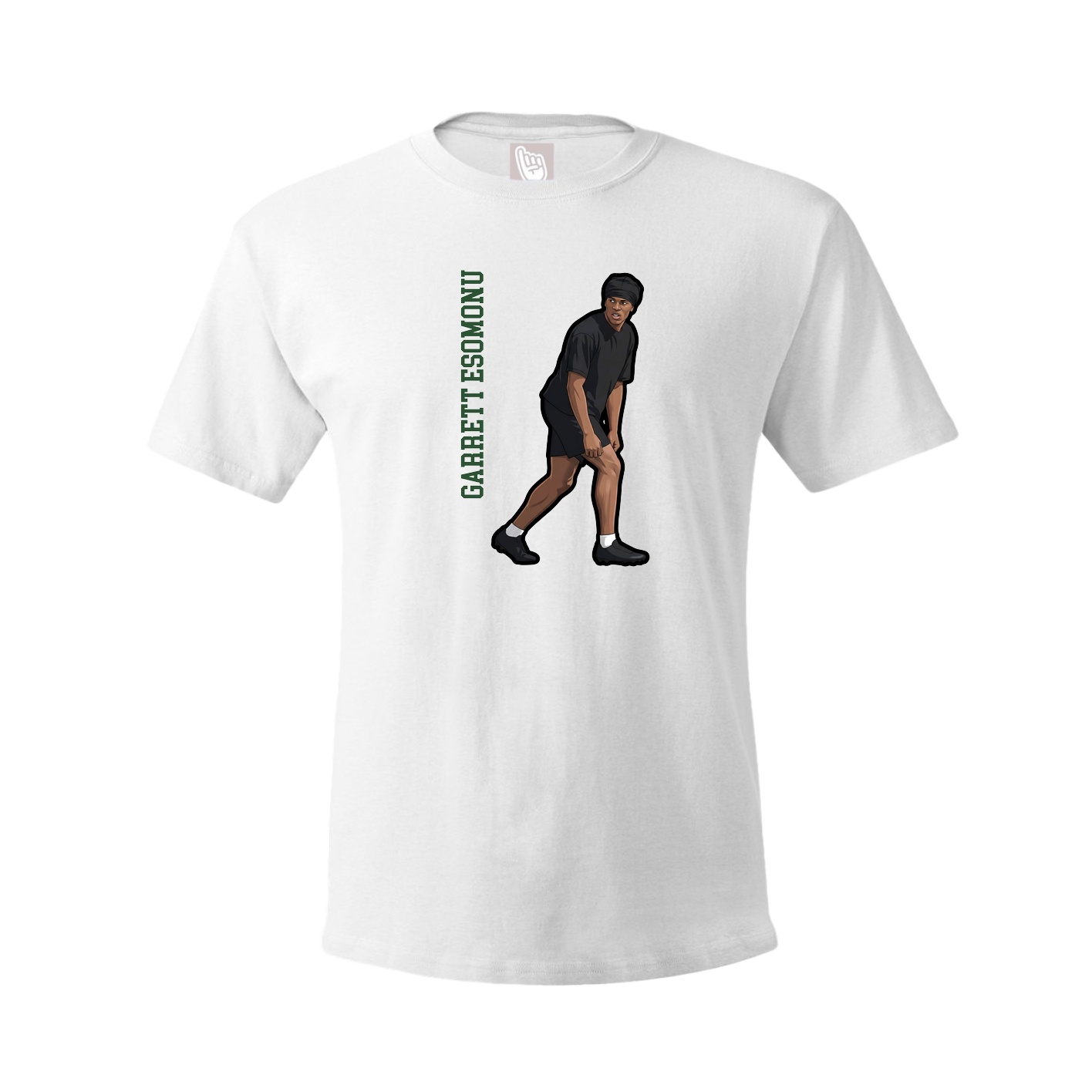 Tee — Name Vertical in White