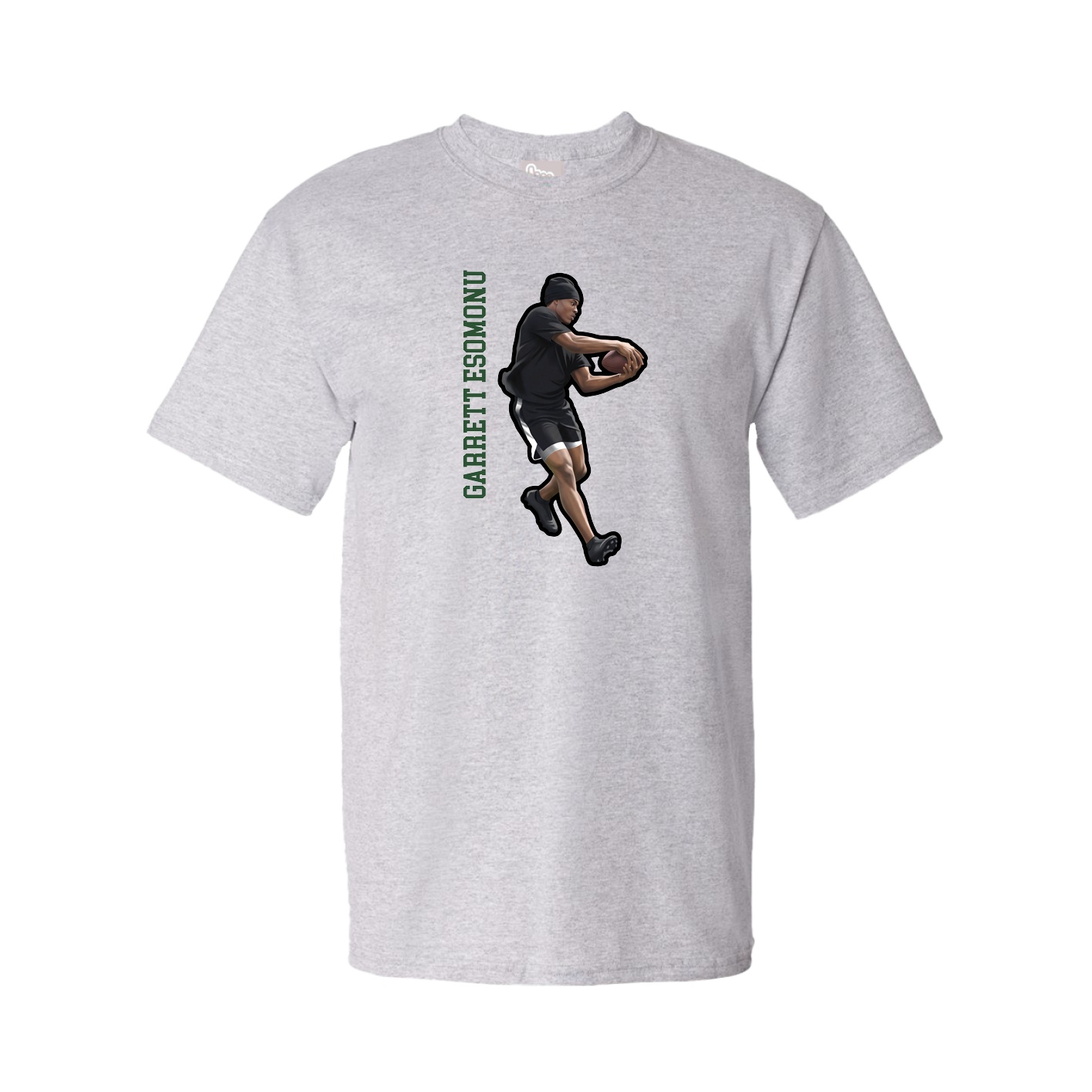 Tee — Name Vertical in Grey