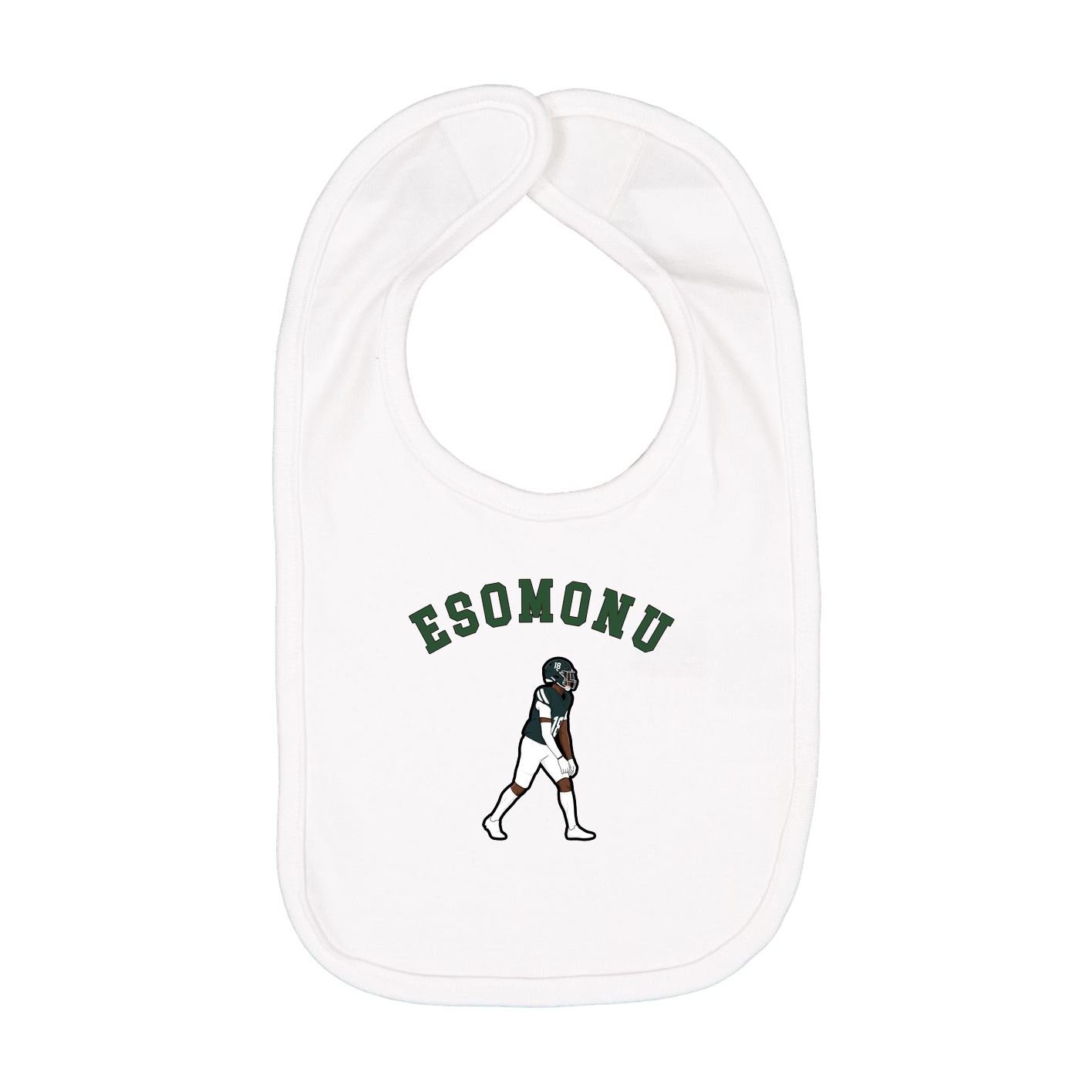 Infant Bib — Shirsey Arch in White