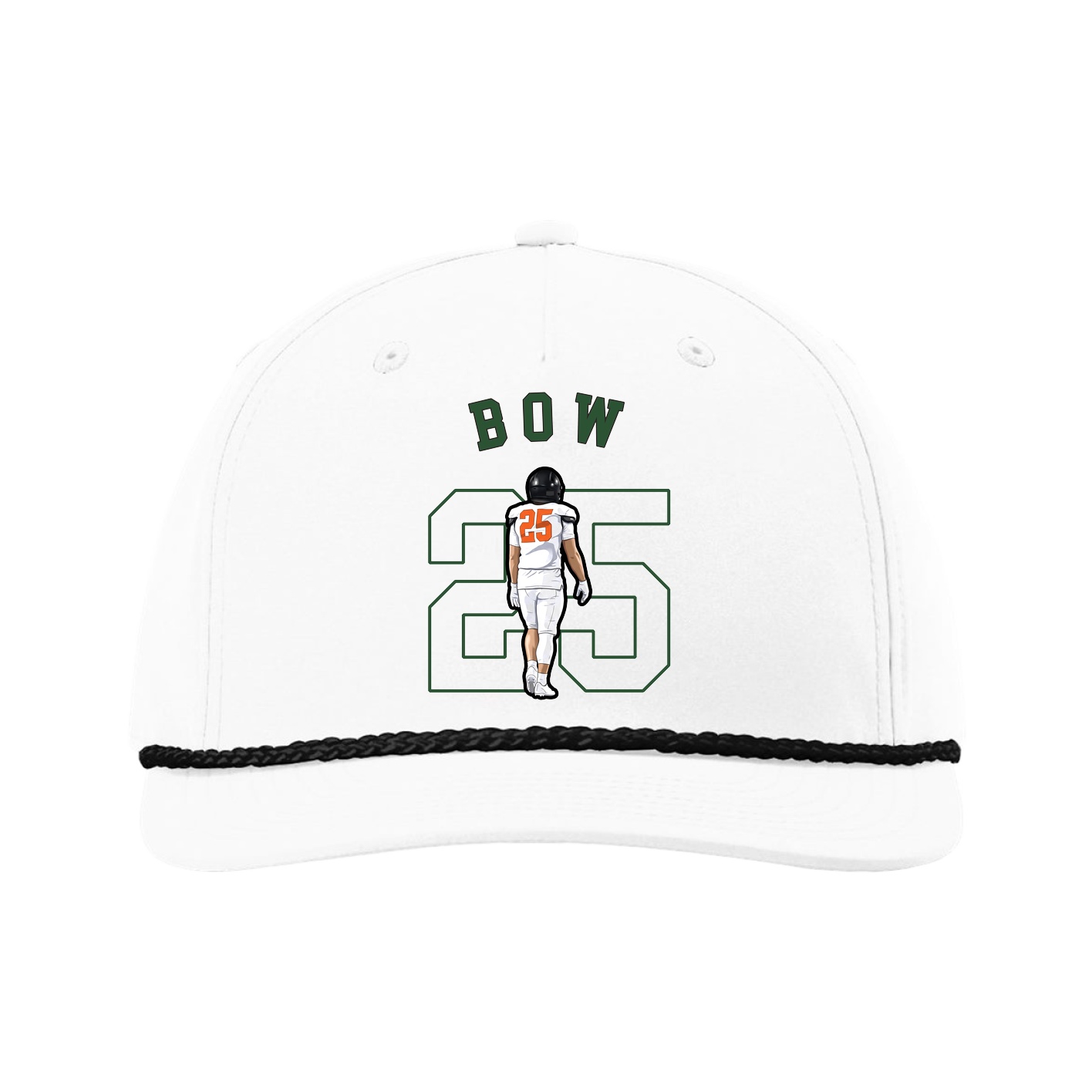 Five-Panel Classic Rope Cap — Shirsey Arch in White