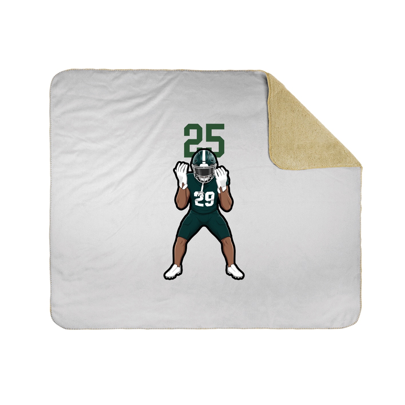 Throw Blanket — Number Top in White