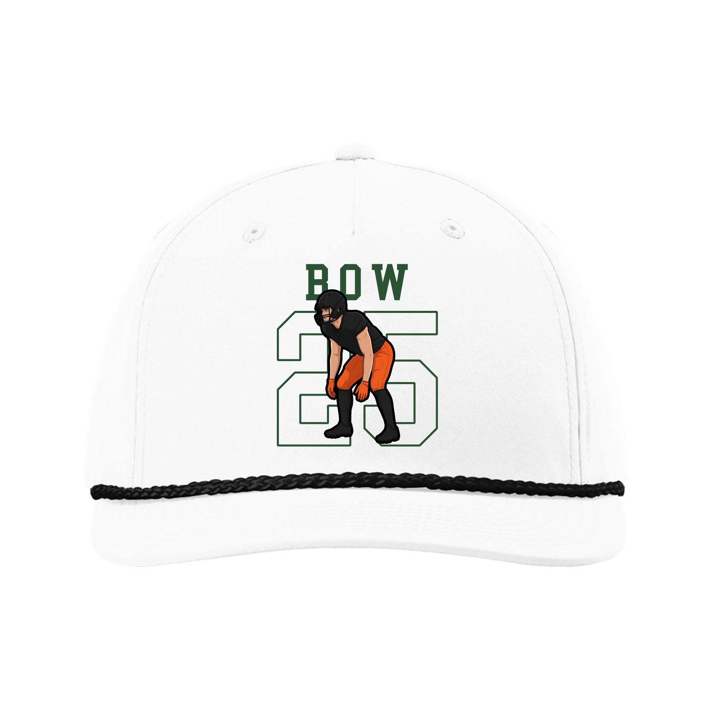 Five-Panel Classic Rope Cap — Shirsey in White