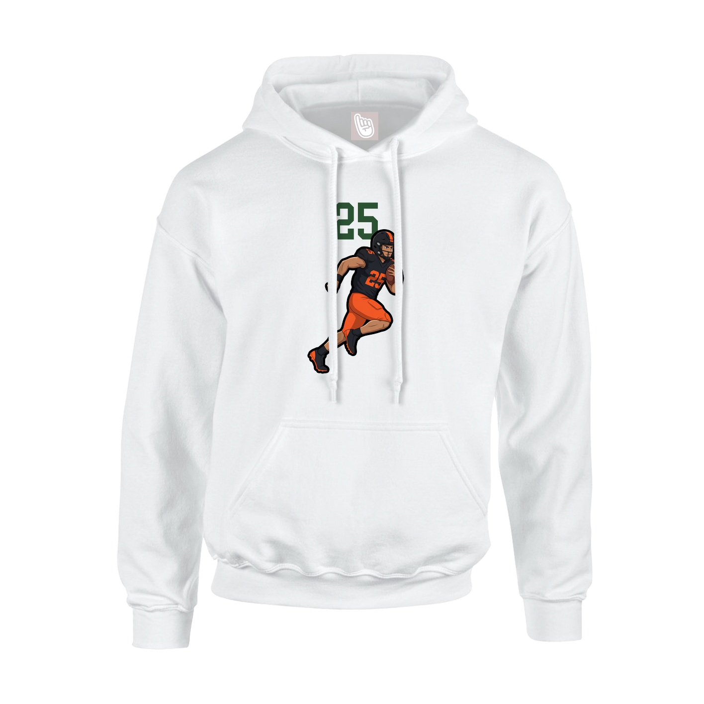 Hoodie — Number Top in White