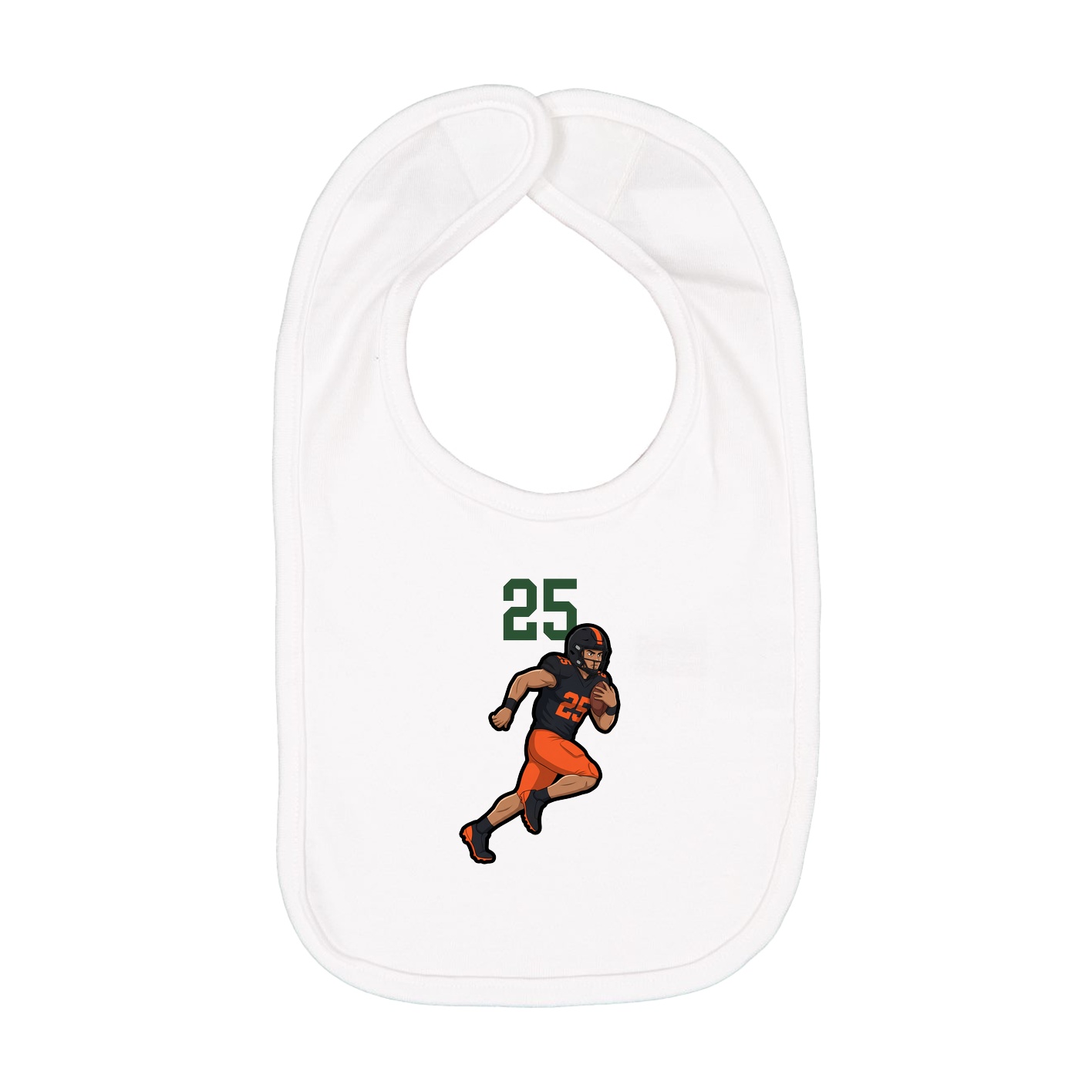 Infant Bib — Number Top in White
