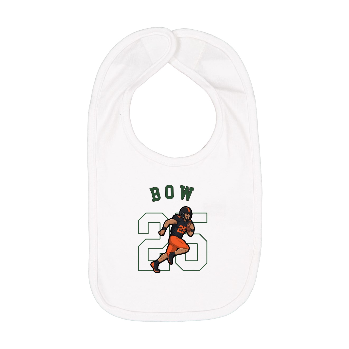 Infant Bib — Shirsey Arch in White
