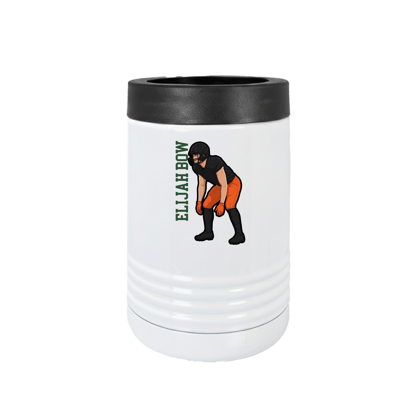 Beverage Holder — Name Vertical in White