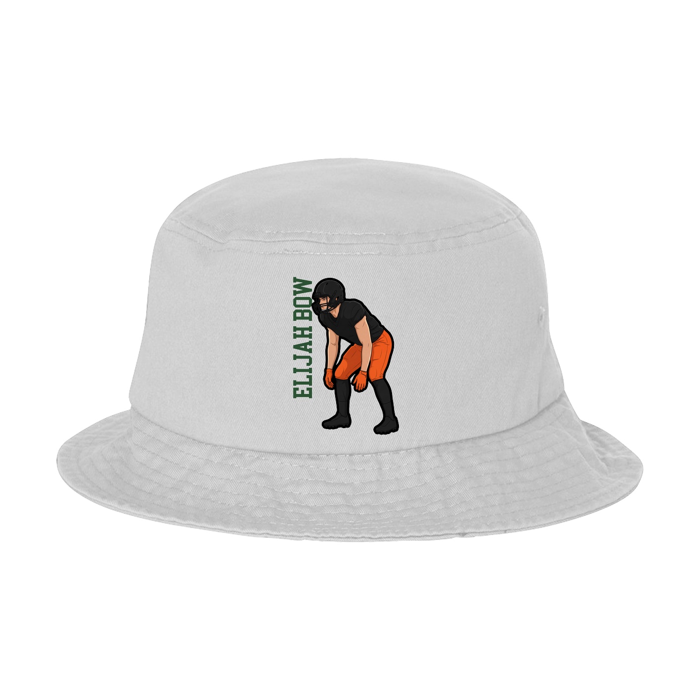 Bucket Cap — Name Vertical in White