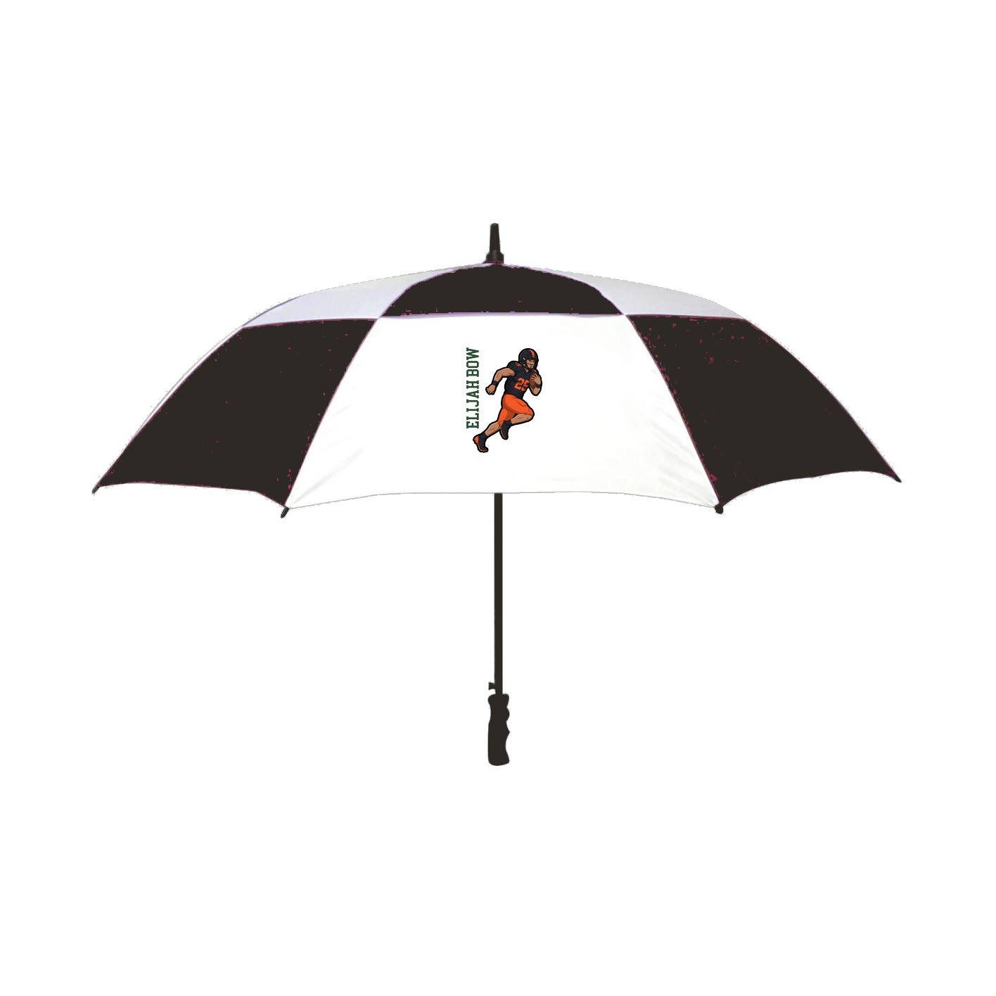 Golf Umbrella — Name Vertical in Black