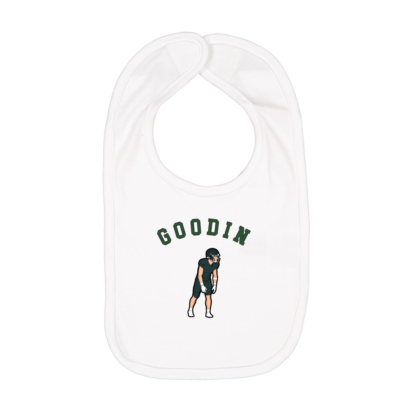 Infant Bib — Shirsey Arch in White