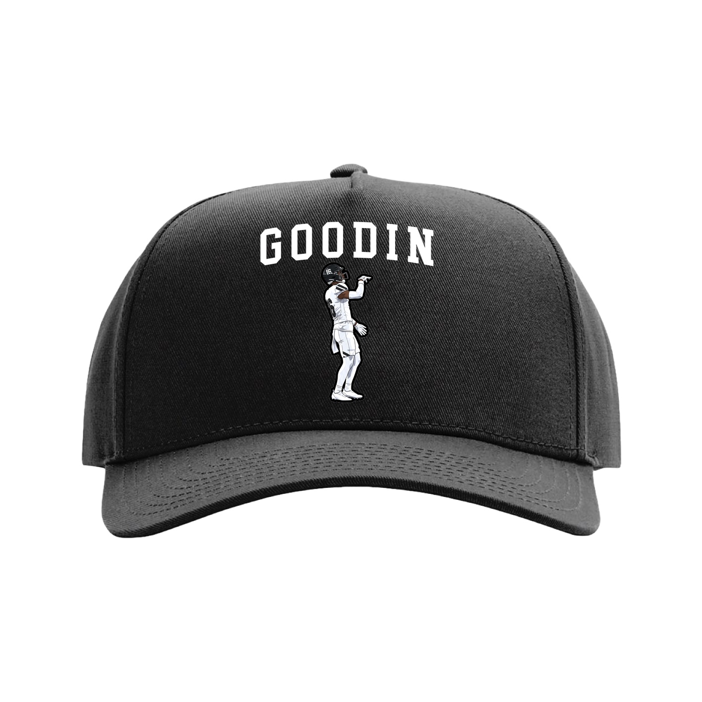 Full Fabric Five-Panel Champ Cap — Shirsey in Black
