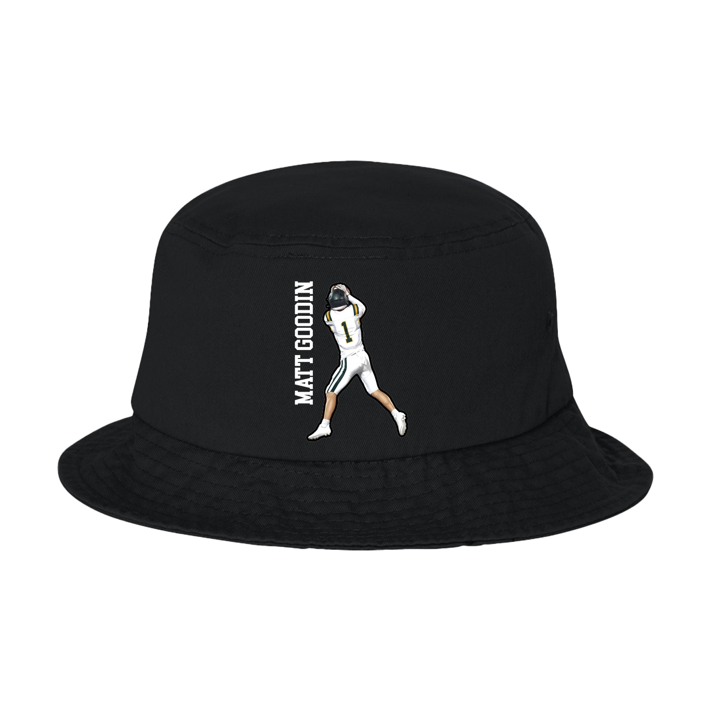 Bucket Cap — Name Vertical in Black