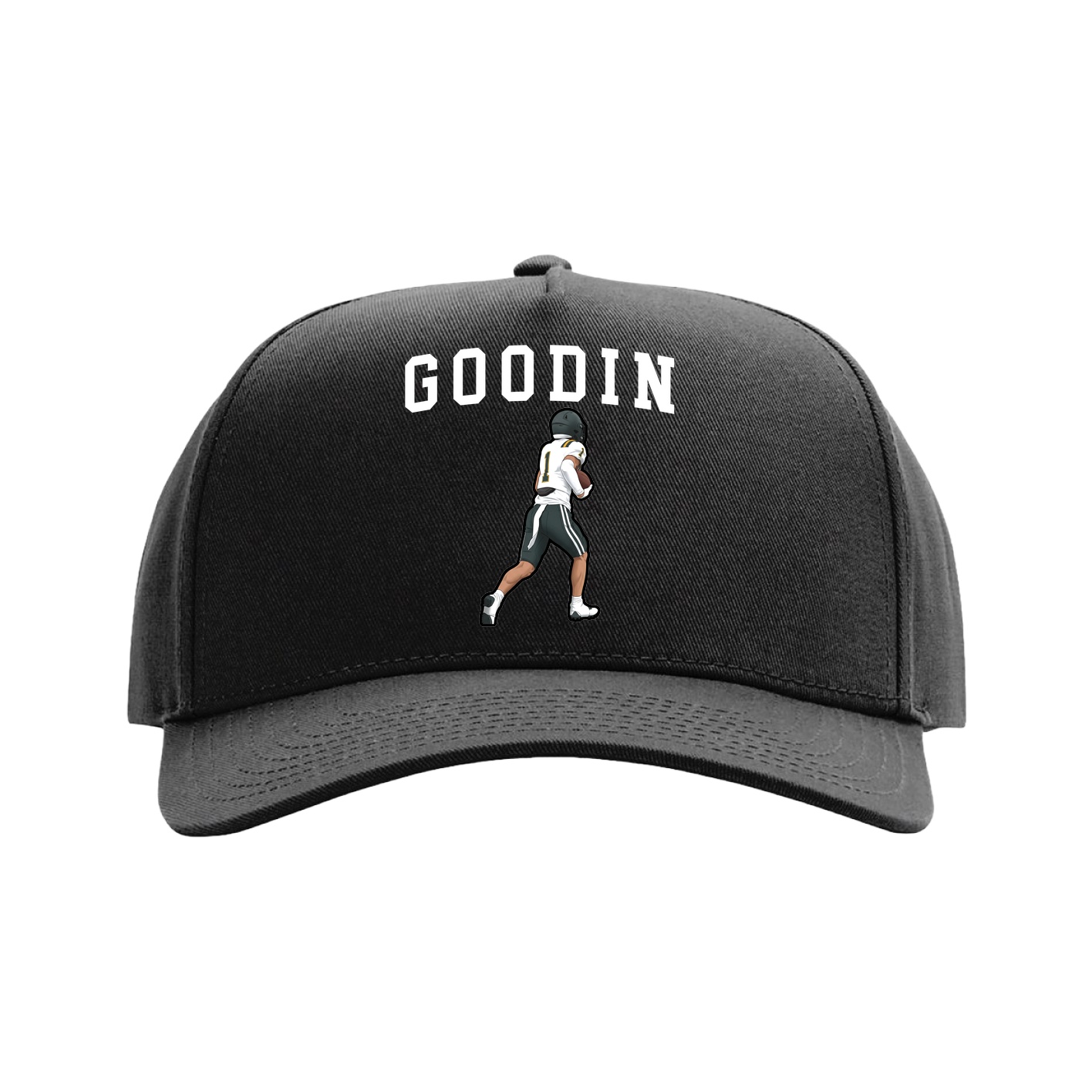 Full Fabric Five-Panel Champ Cap — Shirsey in Black