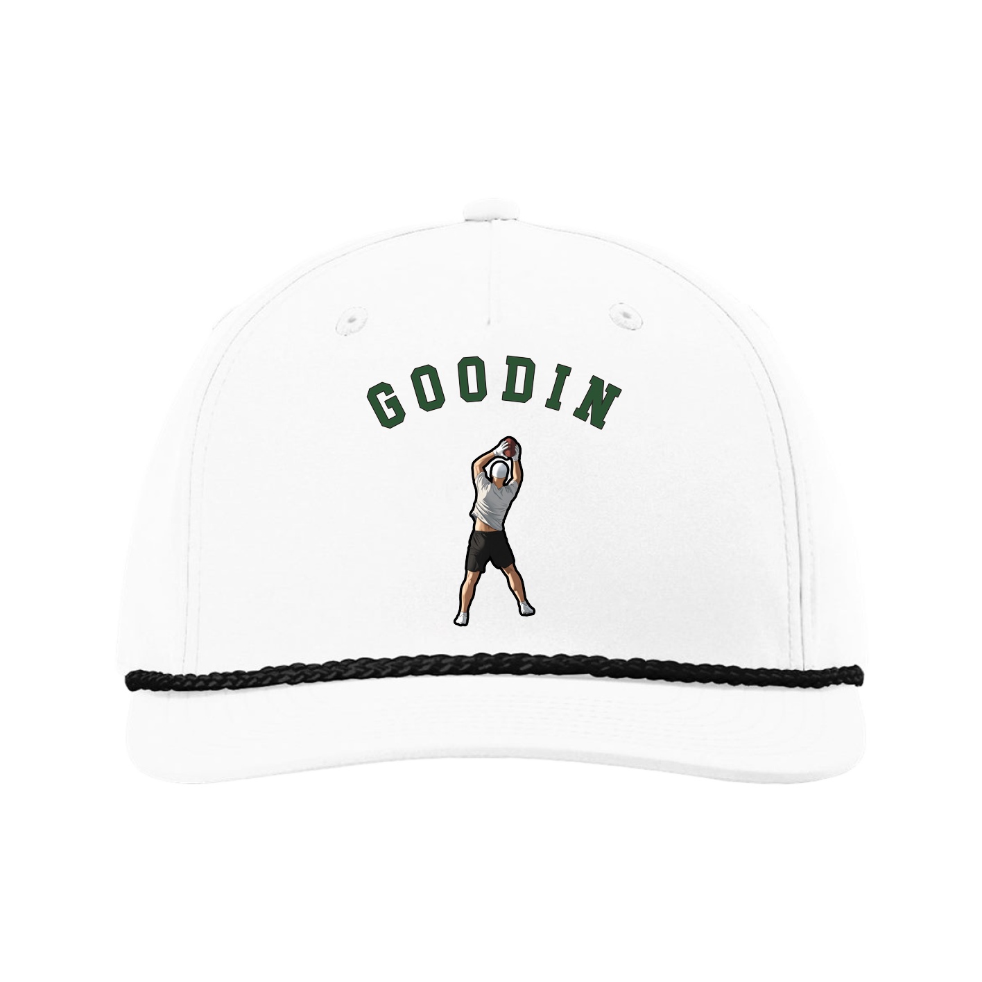 Five-Panel Classic Rope Cap — Shirsey Arch in White