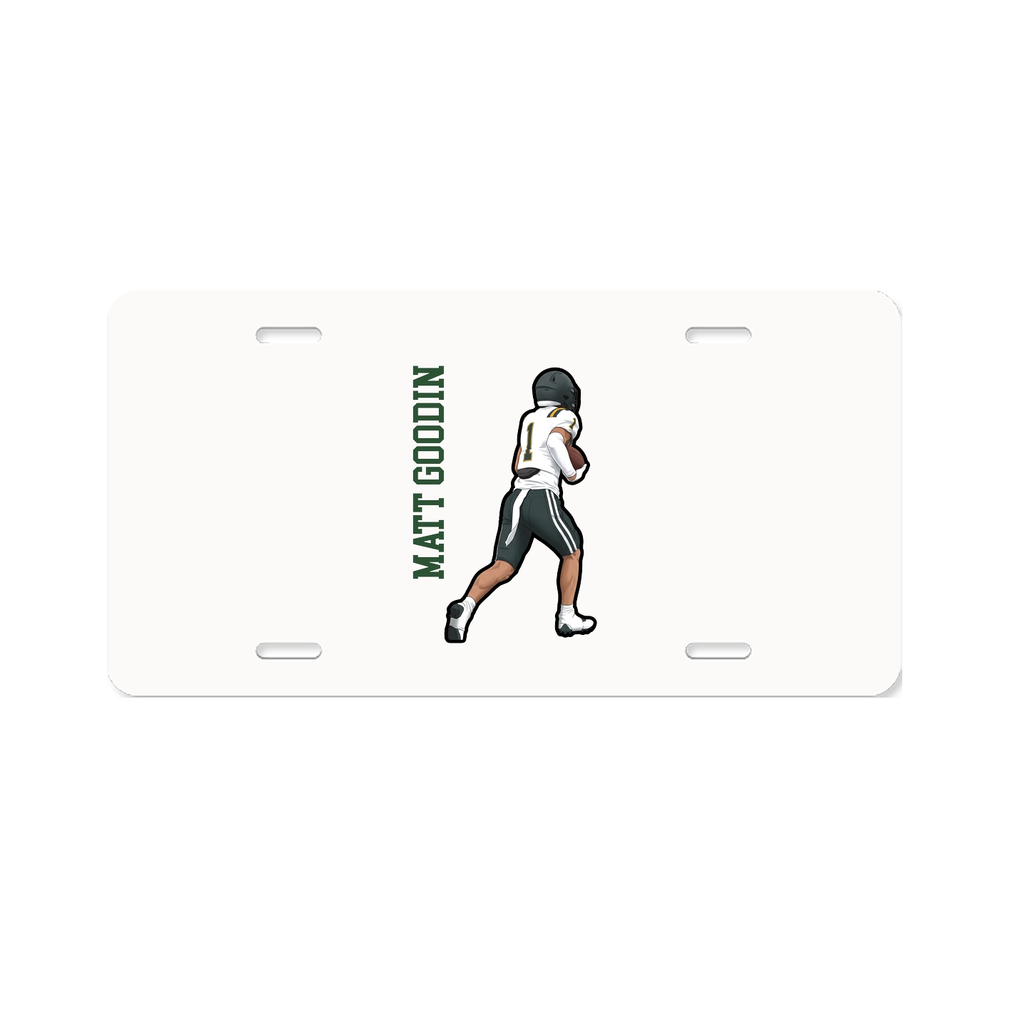 License Plate — Name Vertical in Classic