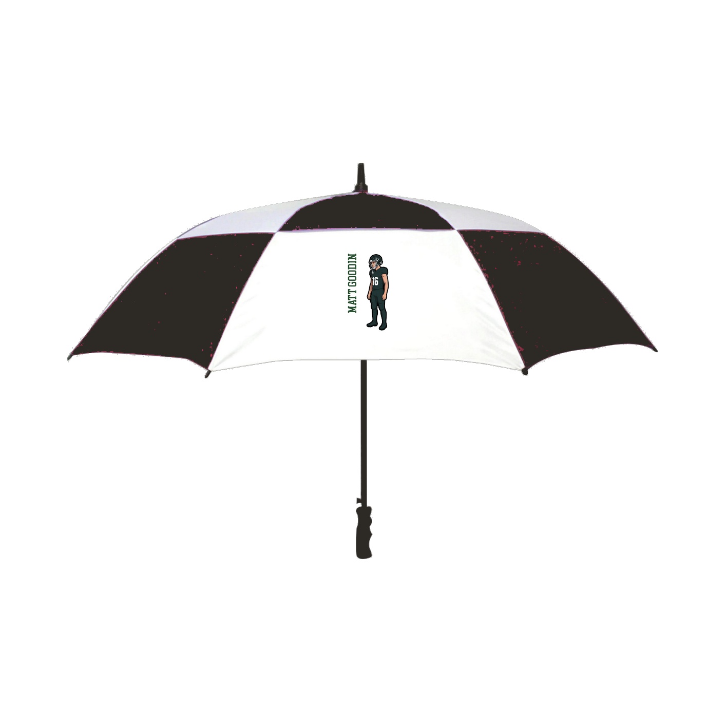 Golf Umbrella — Name Vertical in Black