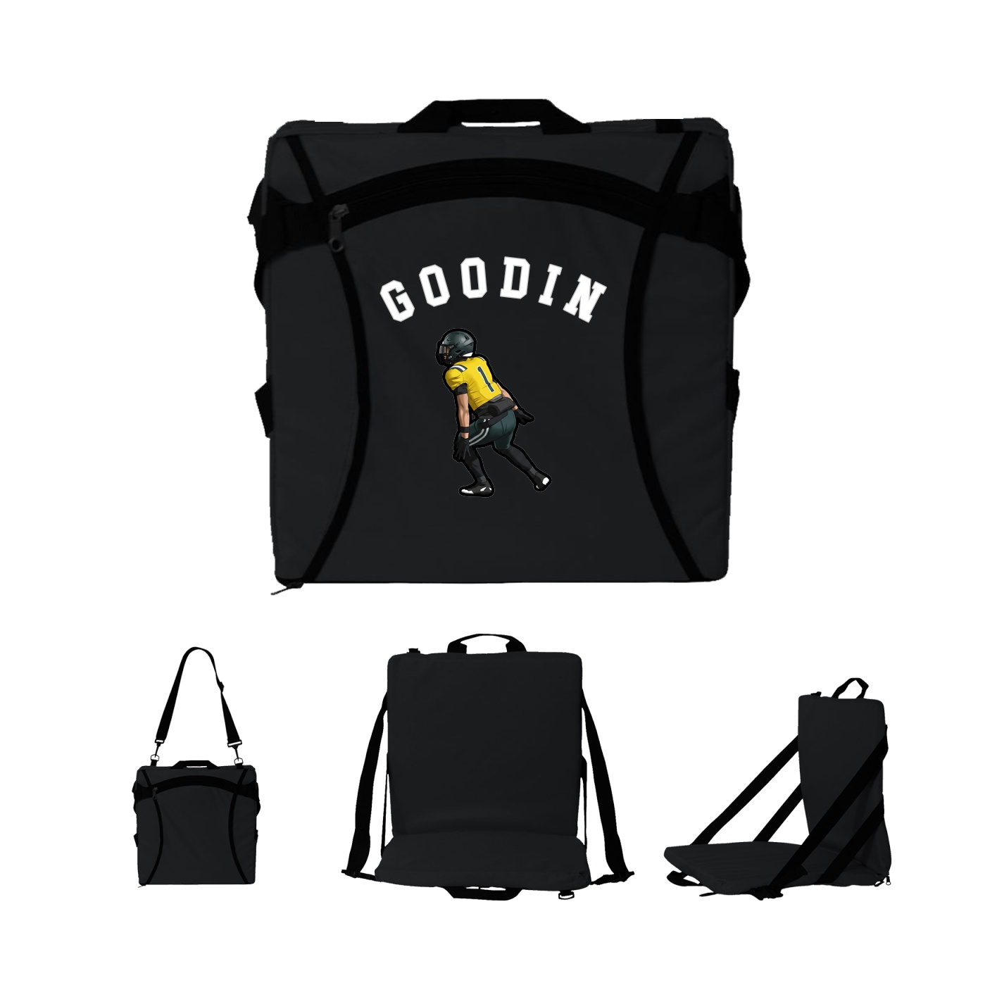 Folding Stadium Seat — Shirsey Arch in Black