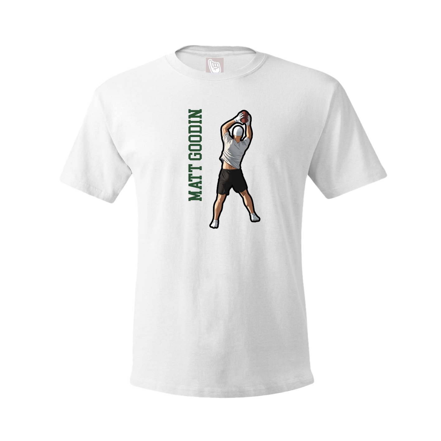 Tee — Name Vertical in White