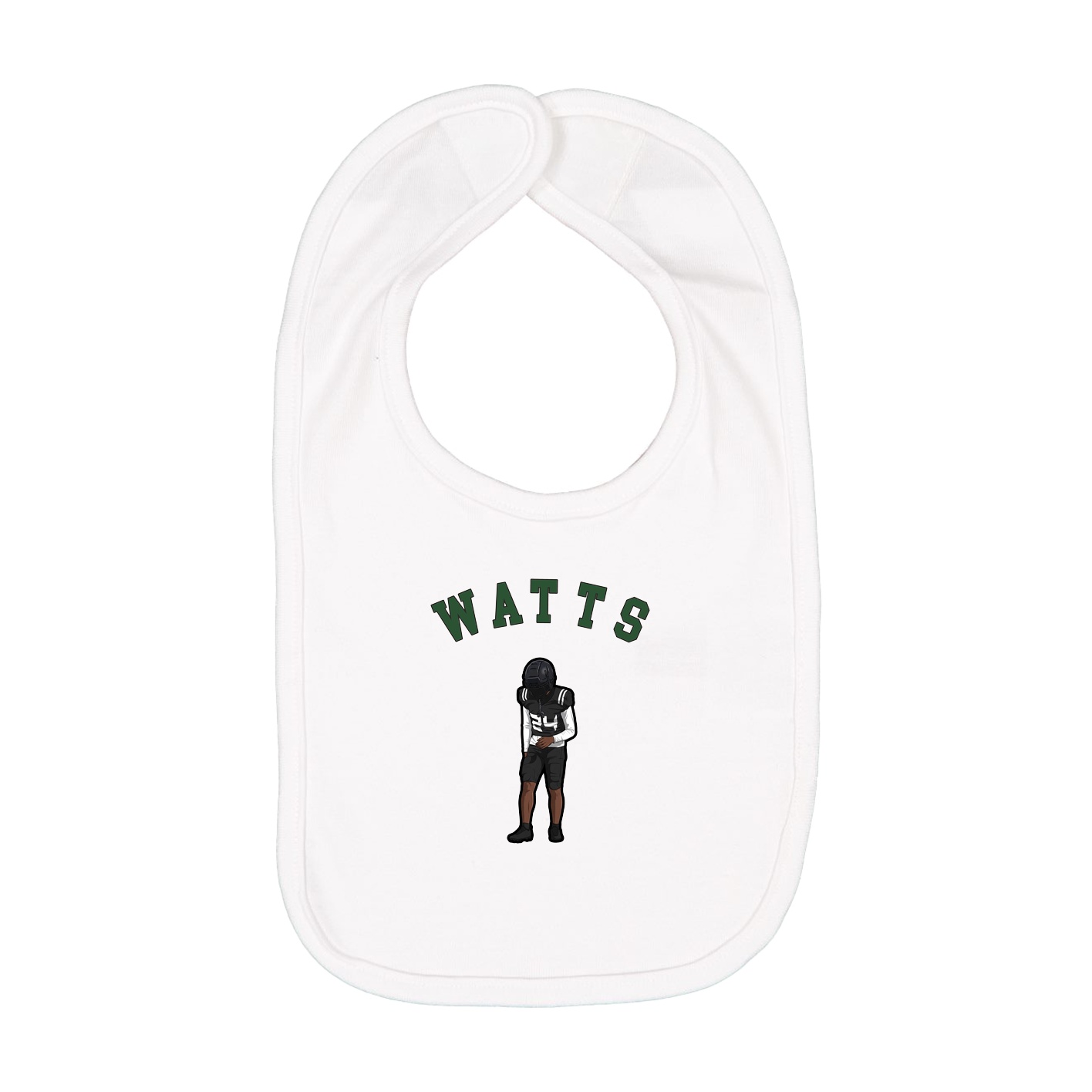Infant Bib — Shirsey Arch in White