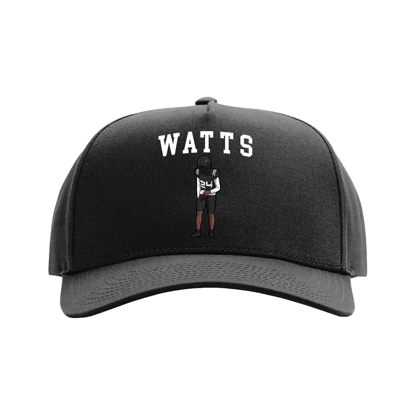 Full Fabric Five-Panel Champ Cap — Shirsey in Black