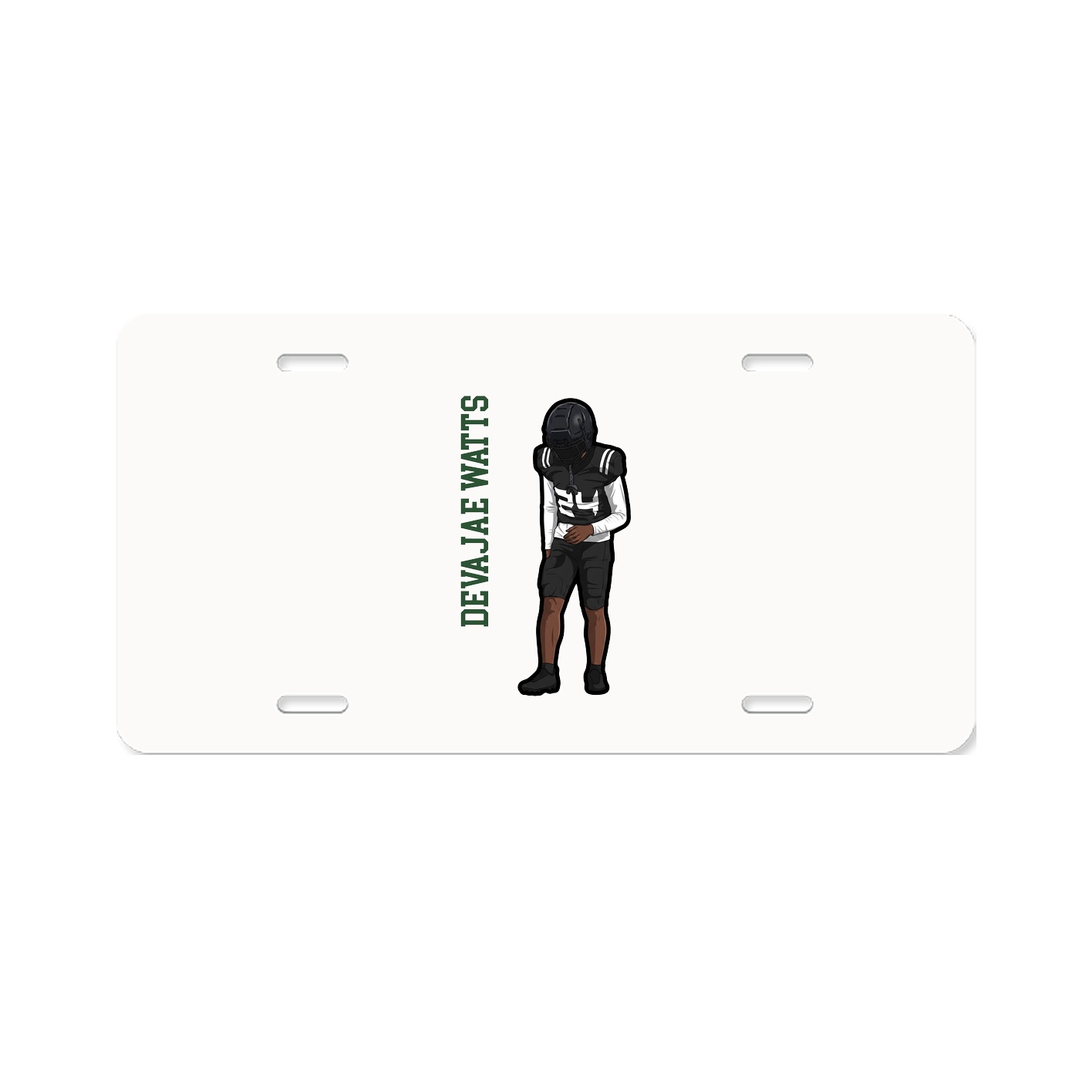 License Plate — Name Vertical in Classic