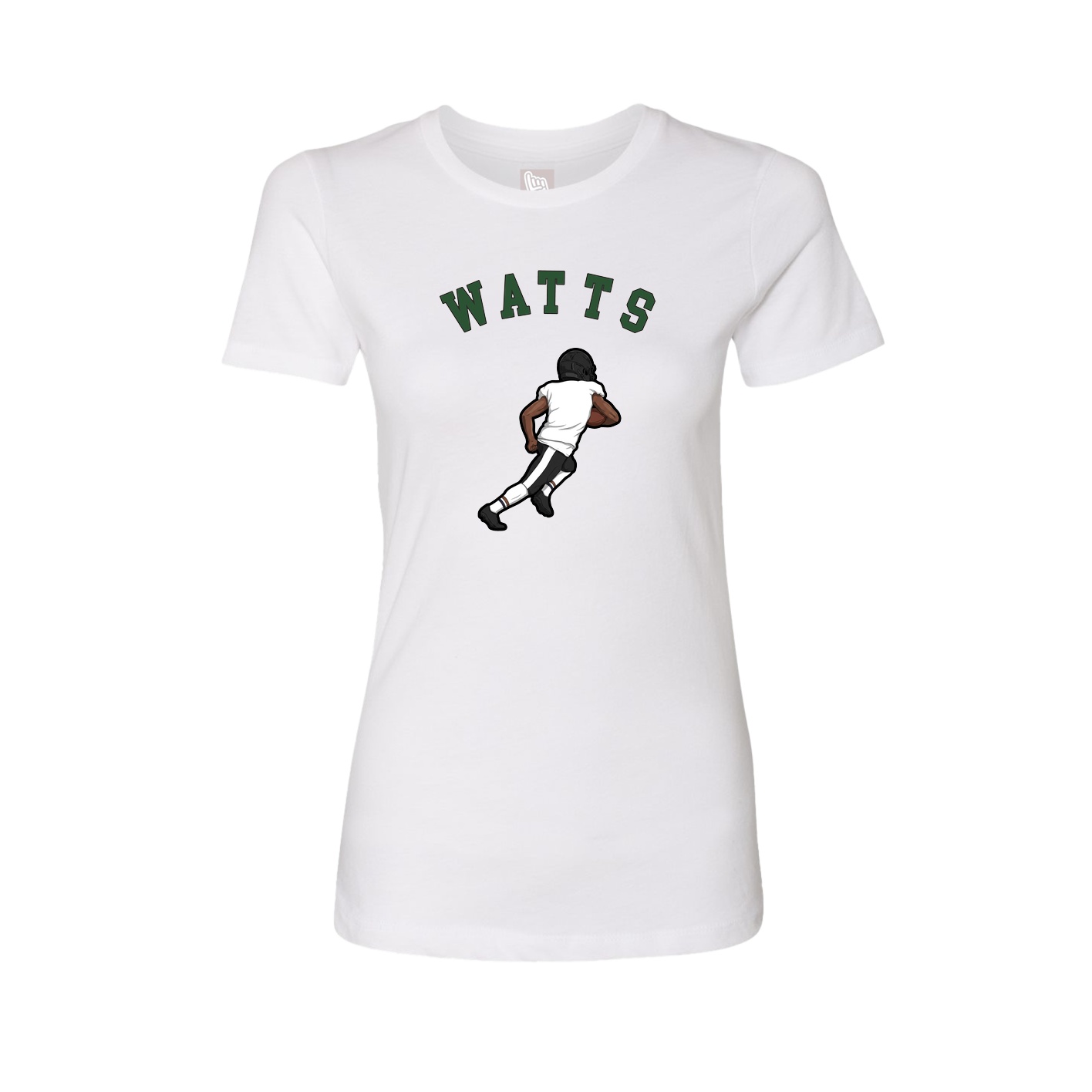 Fitted Women's Tee — Shirsey Arch in White