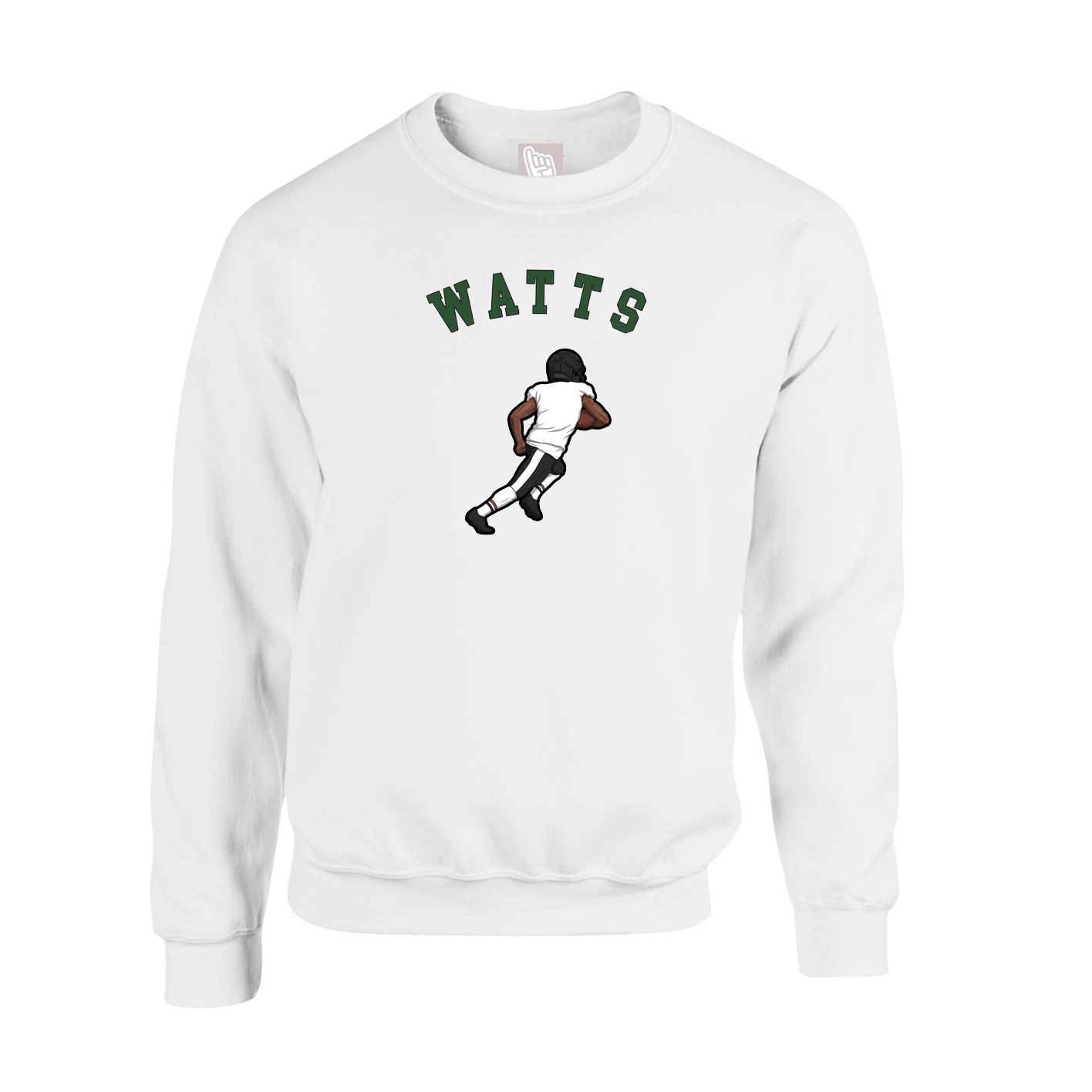 Fleece Crew — Shirsey Arch in White