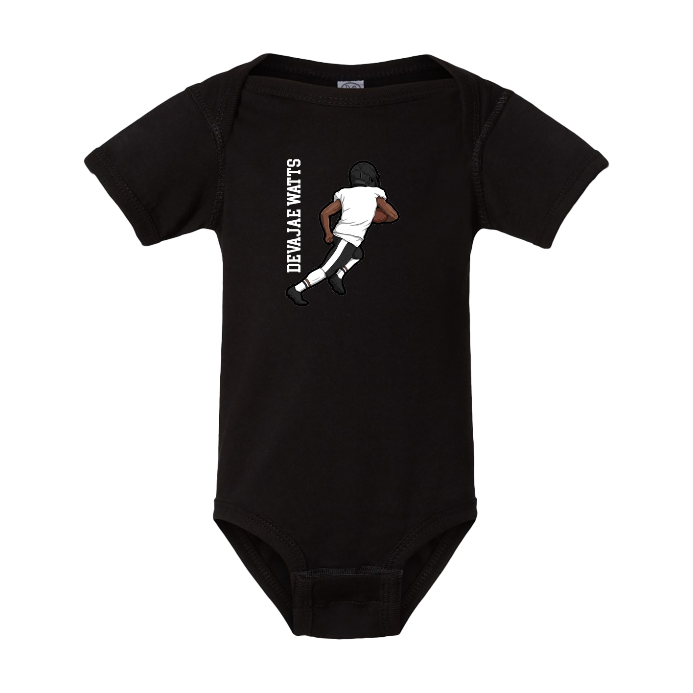 Baby Onesie — Name Vertical in Black