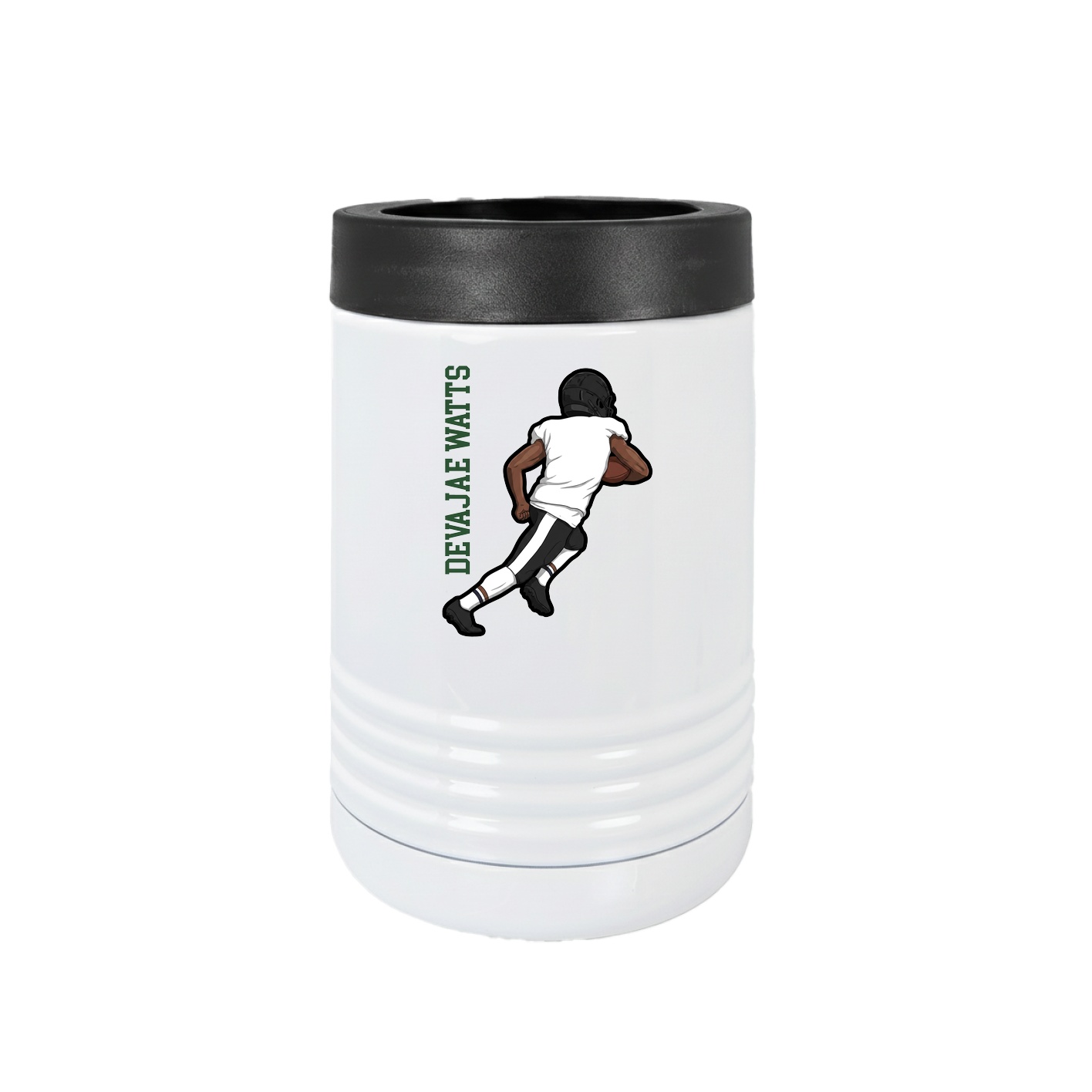 Beverage Holder — Name Vertical in White