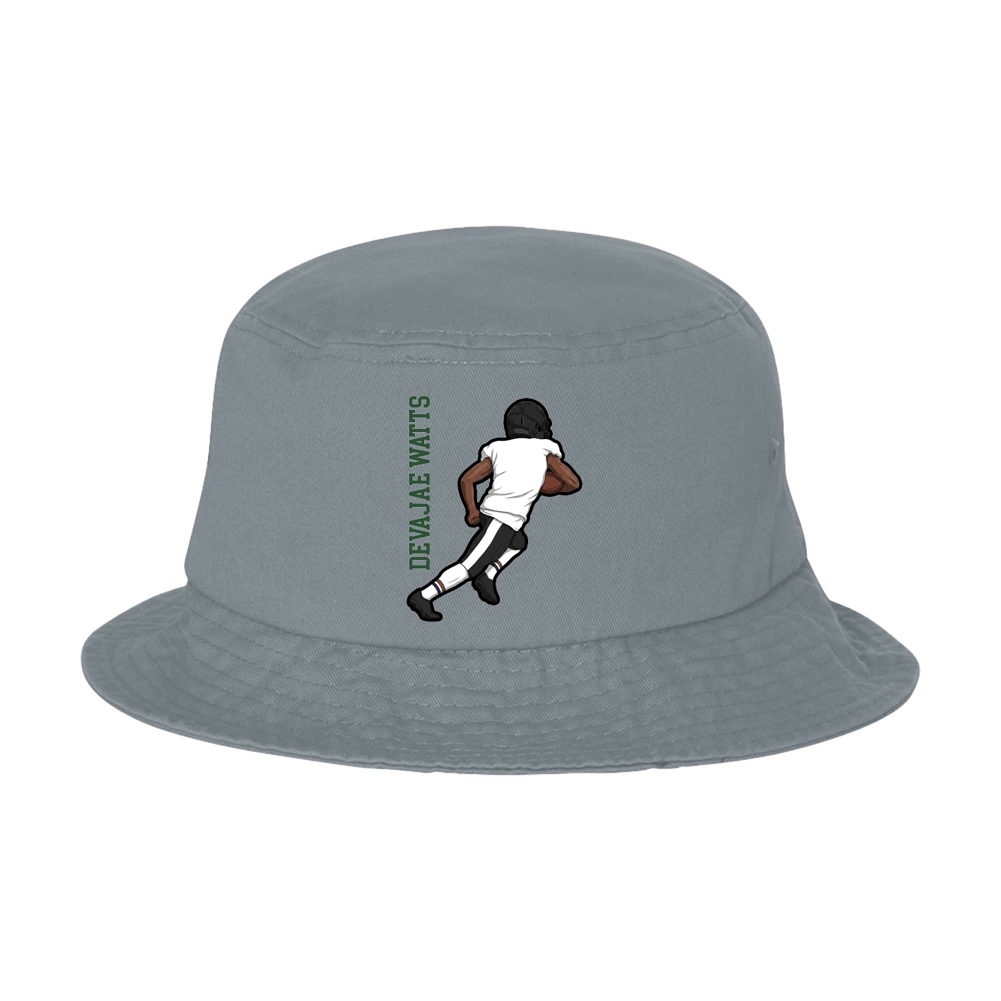 Bucket Cap — Name Vertical in Grey