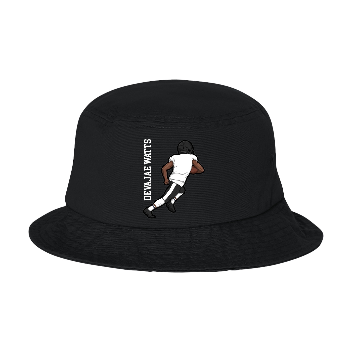 Bucket Cap — Name Vertical in Black