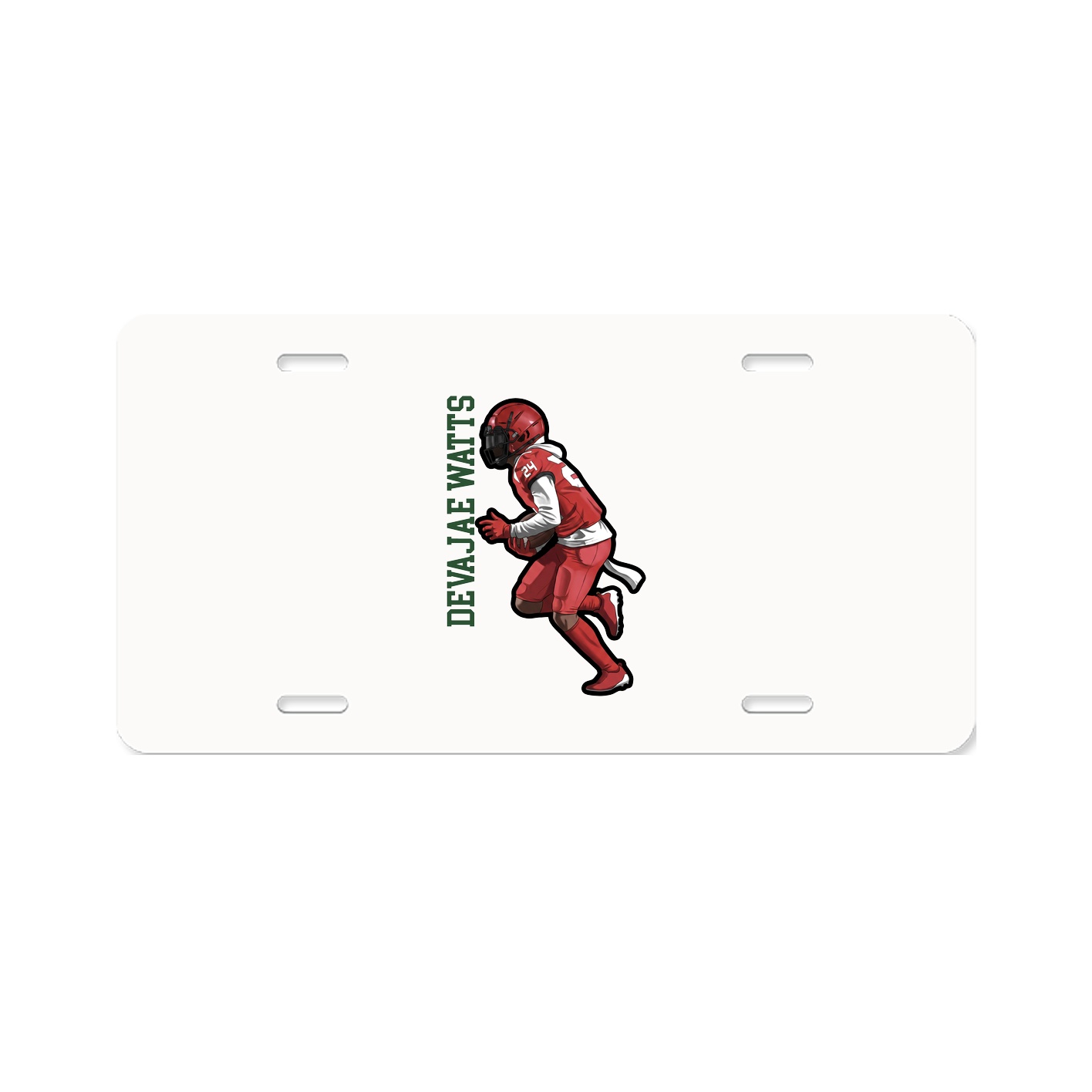License Plate — Name Vertical in Classic