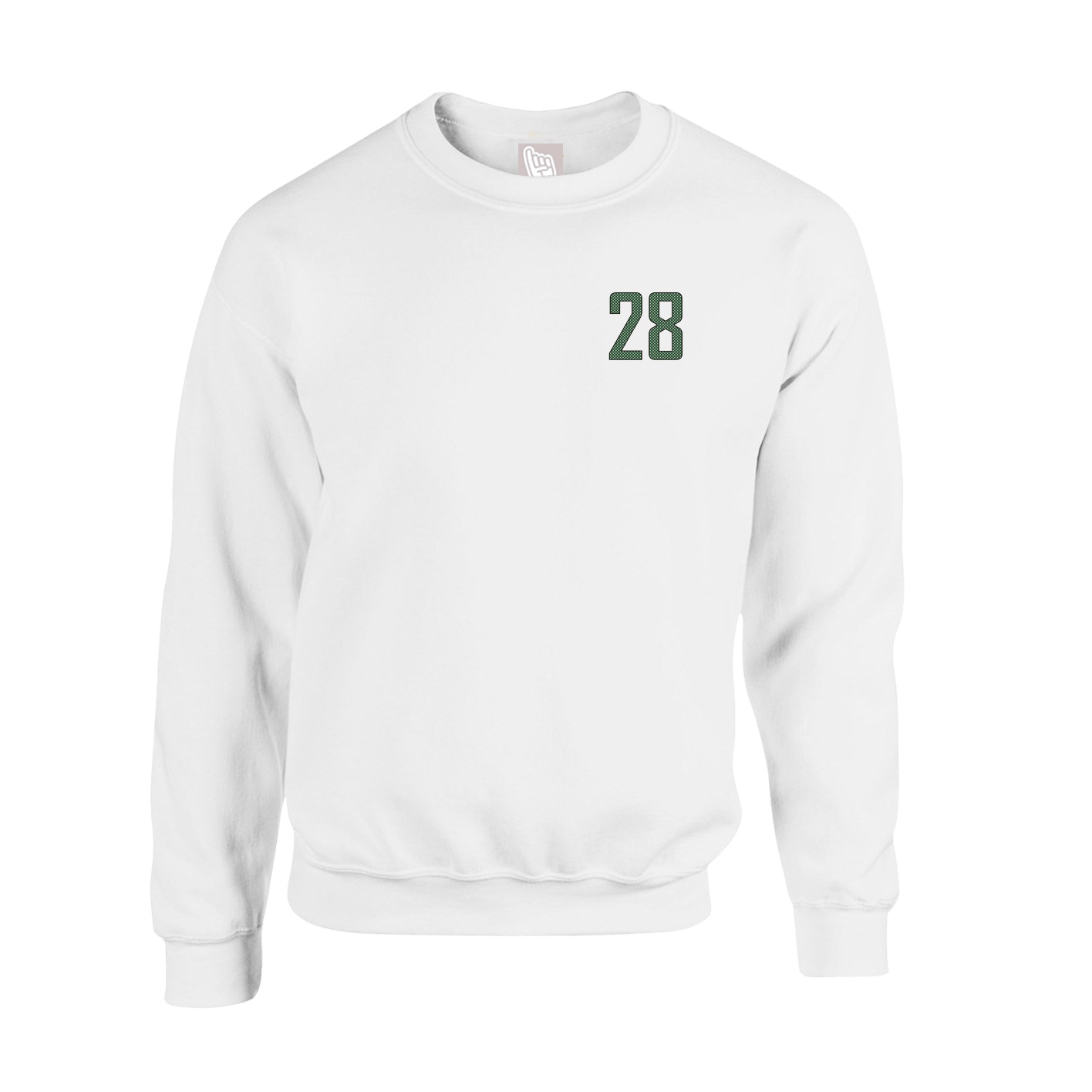 Fleece Crew — Front Shirsy in White