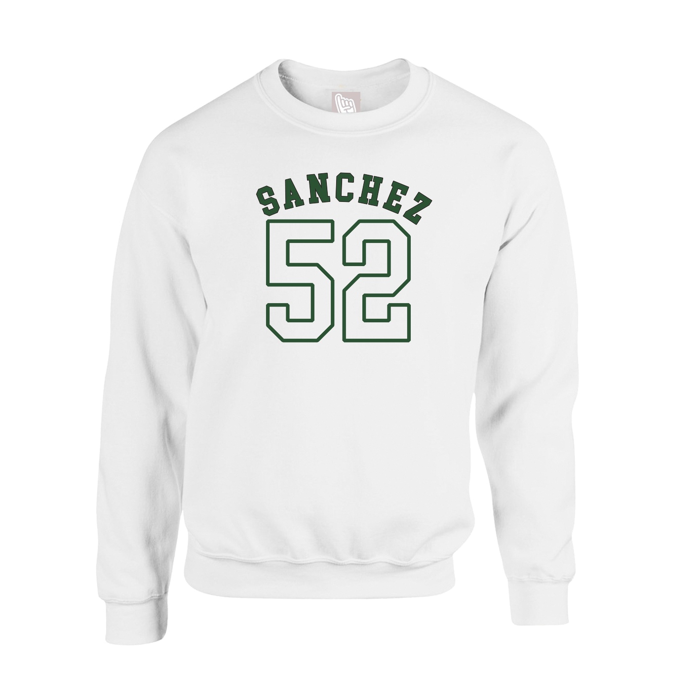 Fleece Crew — Shirsey Arch in White