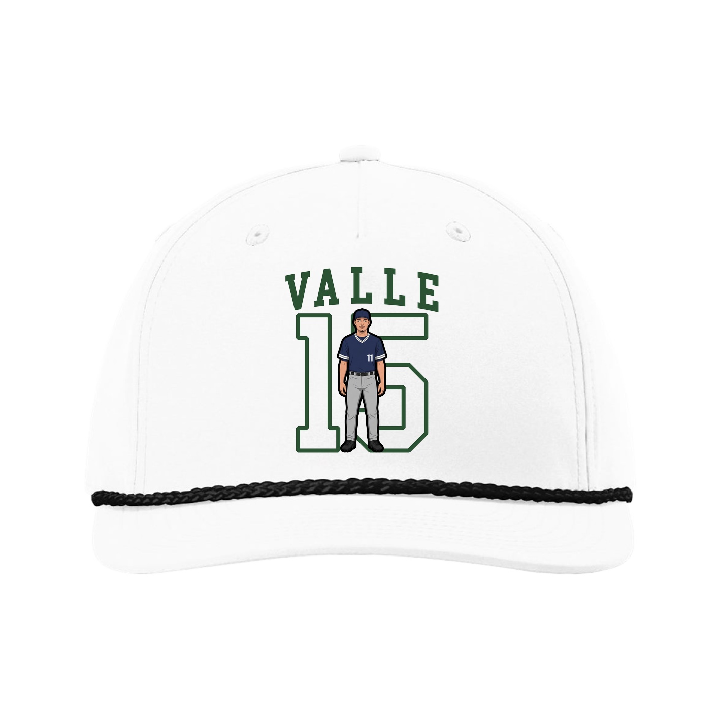 Five-Panel Classic Rope Cap — Shirsey in White
