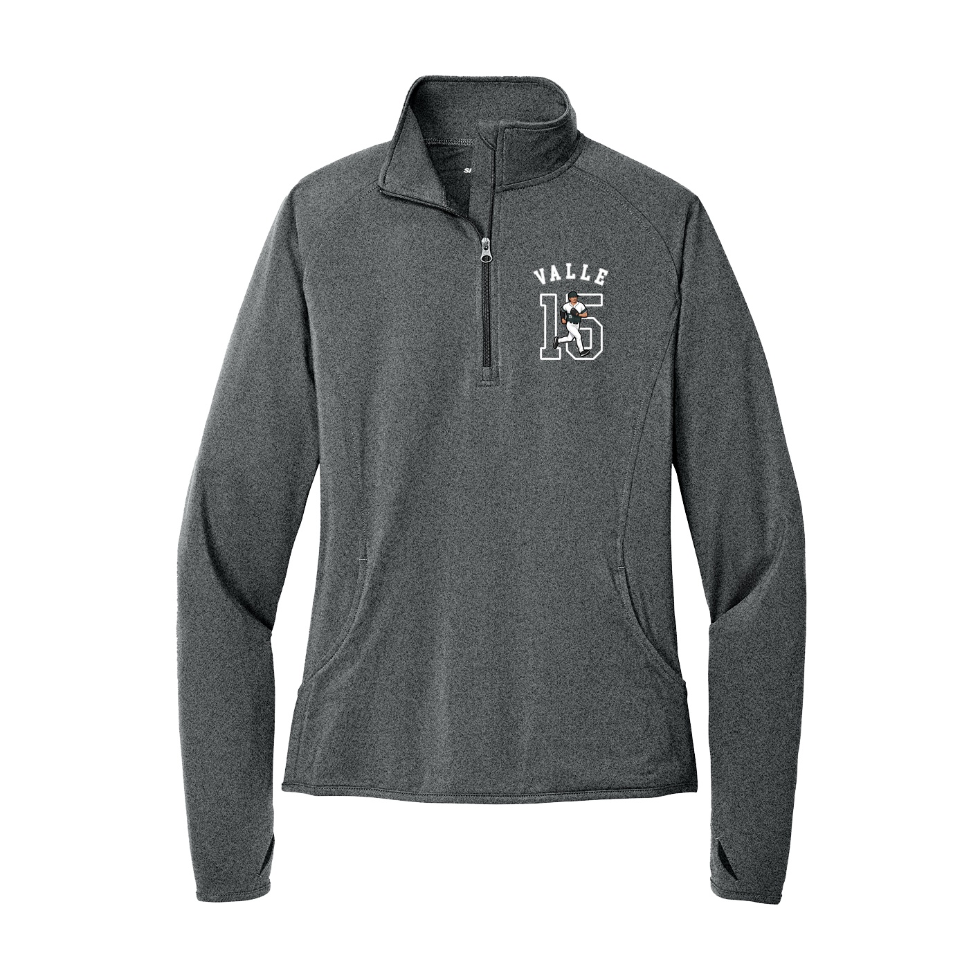 Women's Q-Zip Pullover — Shirsey Arch in Grey