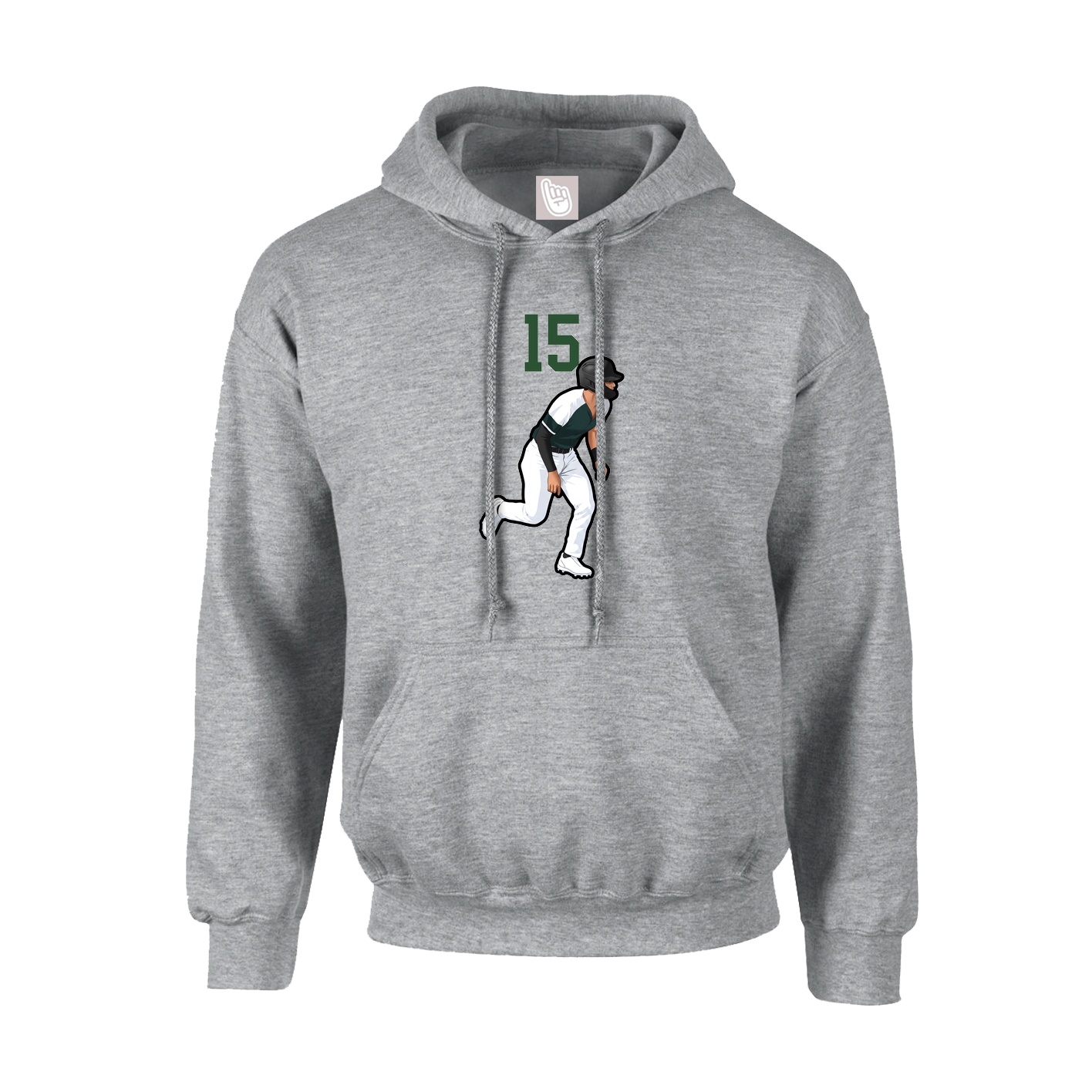Hoodie — Number Top in Grey