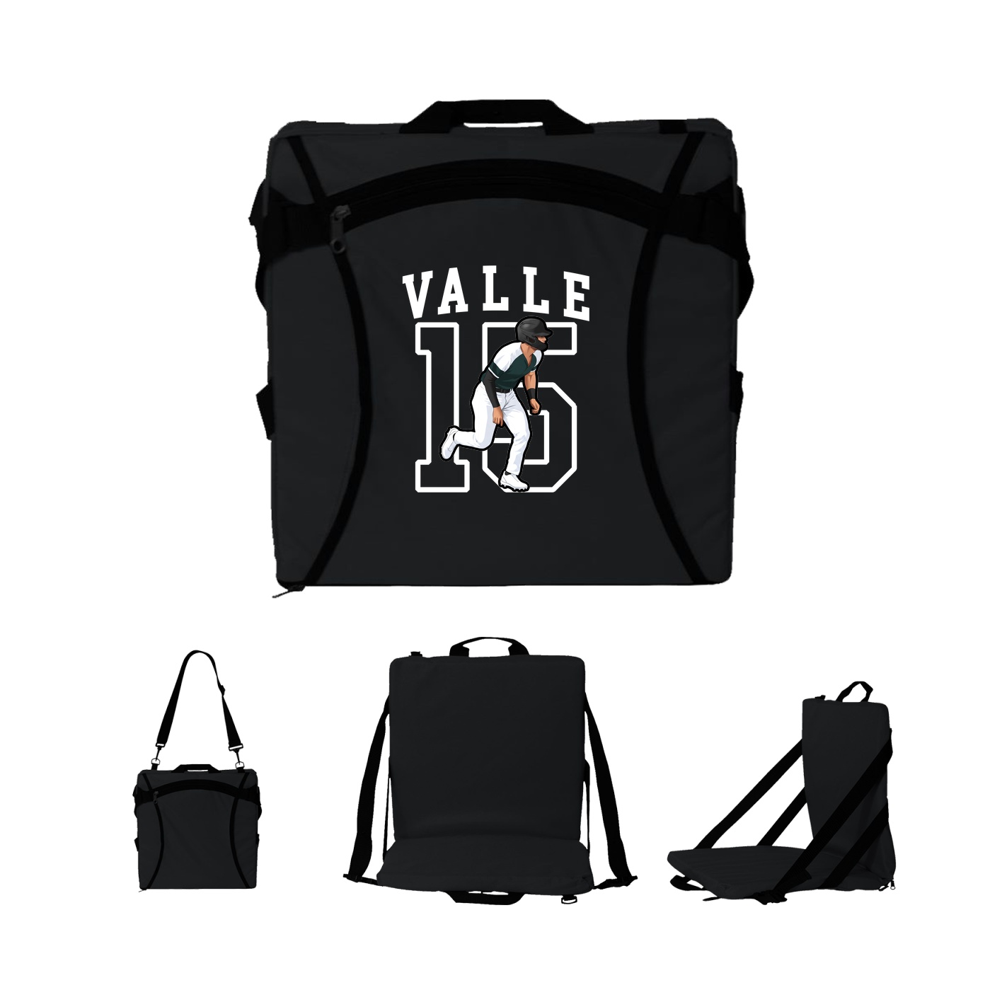 Folding Stadium Seat — Shirsey in Black